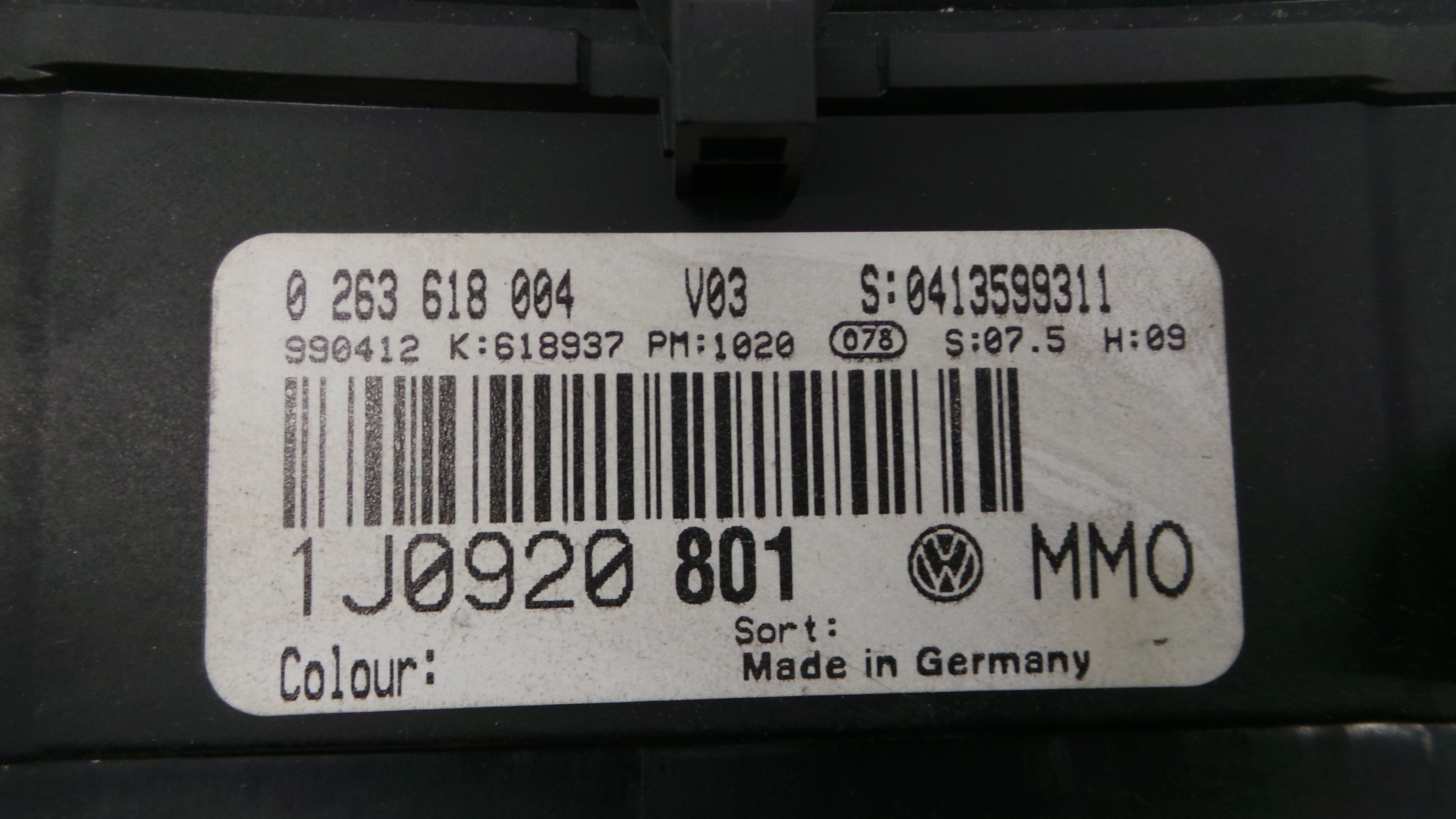 Quadrante 1J0920801 - VW GOLF IV (1J1), GOLF Mk IV (1J1)-35175362