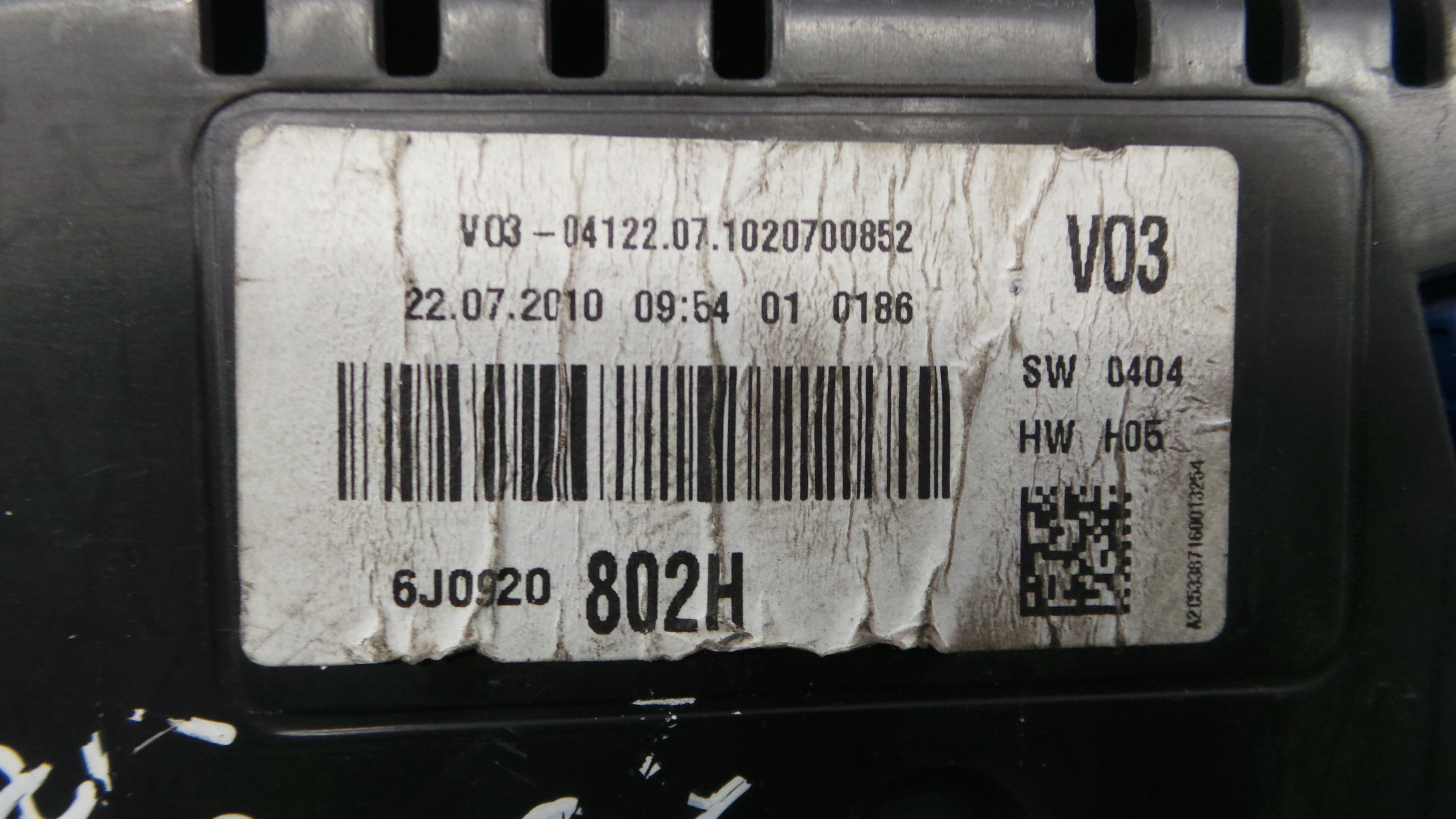 Quadrante 6J0920802H - SEAT IBIZA IV (6J5, 6P1), IBIZA Mk IV (6J5, 6P1)-35175430
