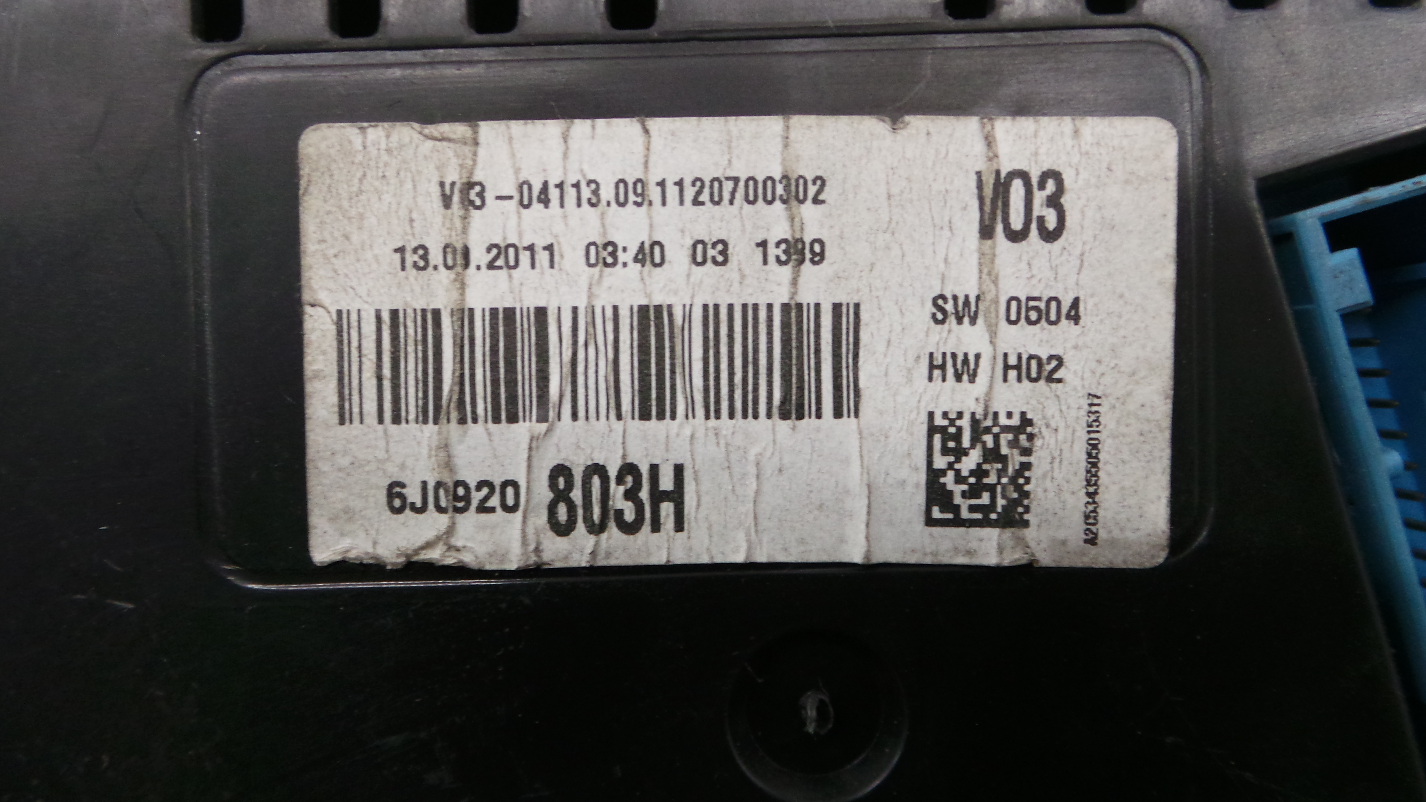Quadrante 6J0920803H - SEAT IBIZA IV (6J5, 6P1), IBIZA Mk IV (6J5, 6P1)-35175509