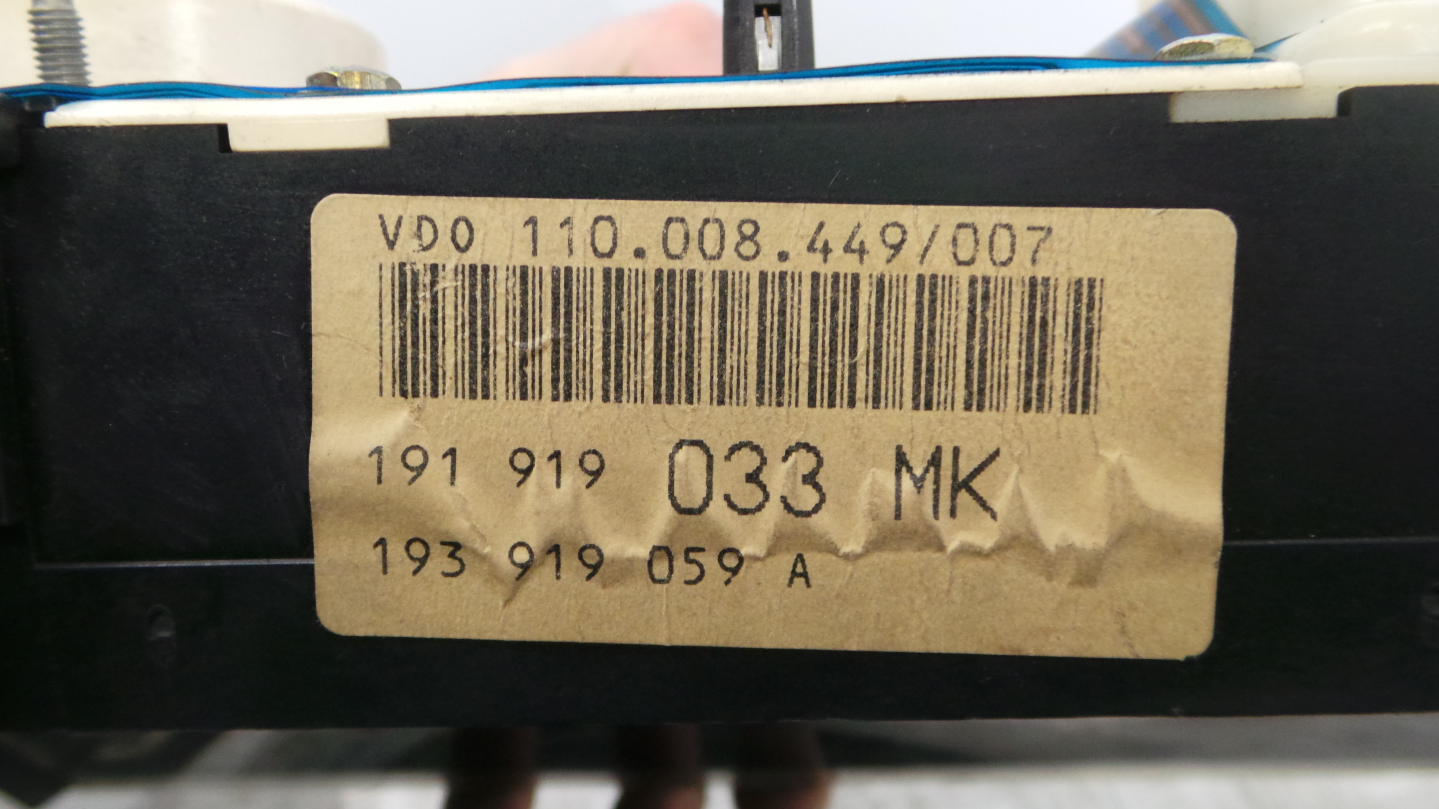 Quadrante 191919033MK - VW GOLF II (19E, 1G1), GOLF Mk II (19E, 1G1)-35175514