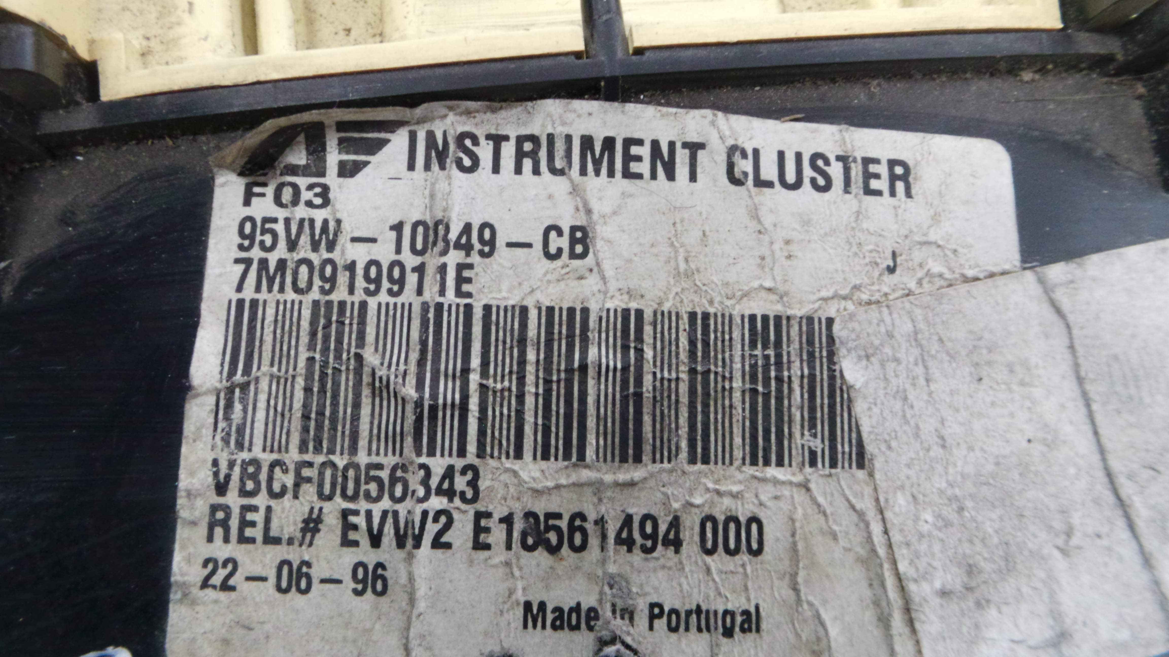 Quadrante 7M0 919 911 E - VW SHARAN (7M8, 7M9, 7M6)-35175527