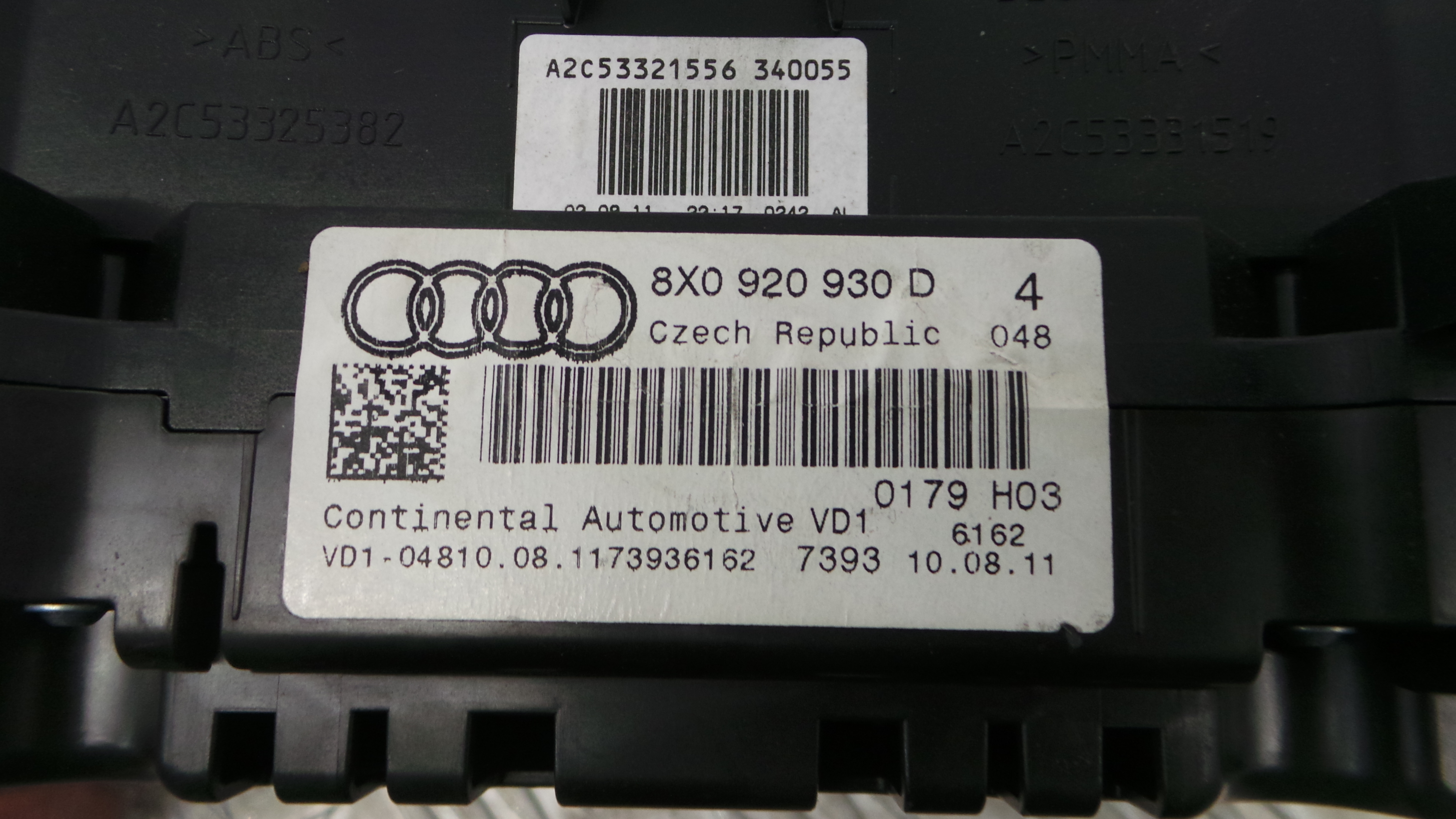 Quadrante 8X0920930D - AUDI A1 (8X1, 8XK)-35175537