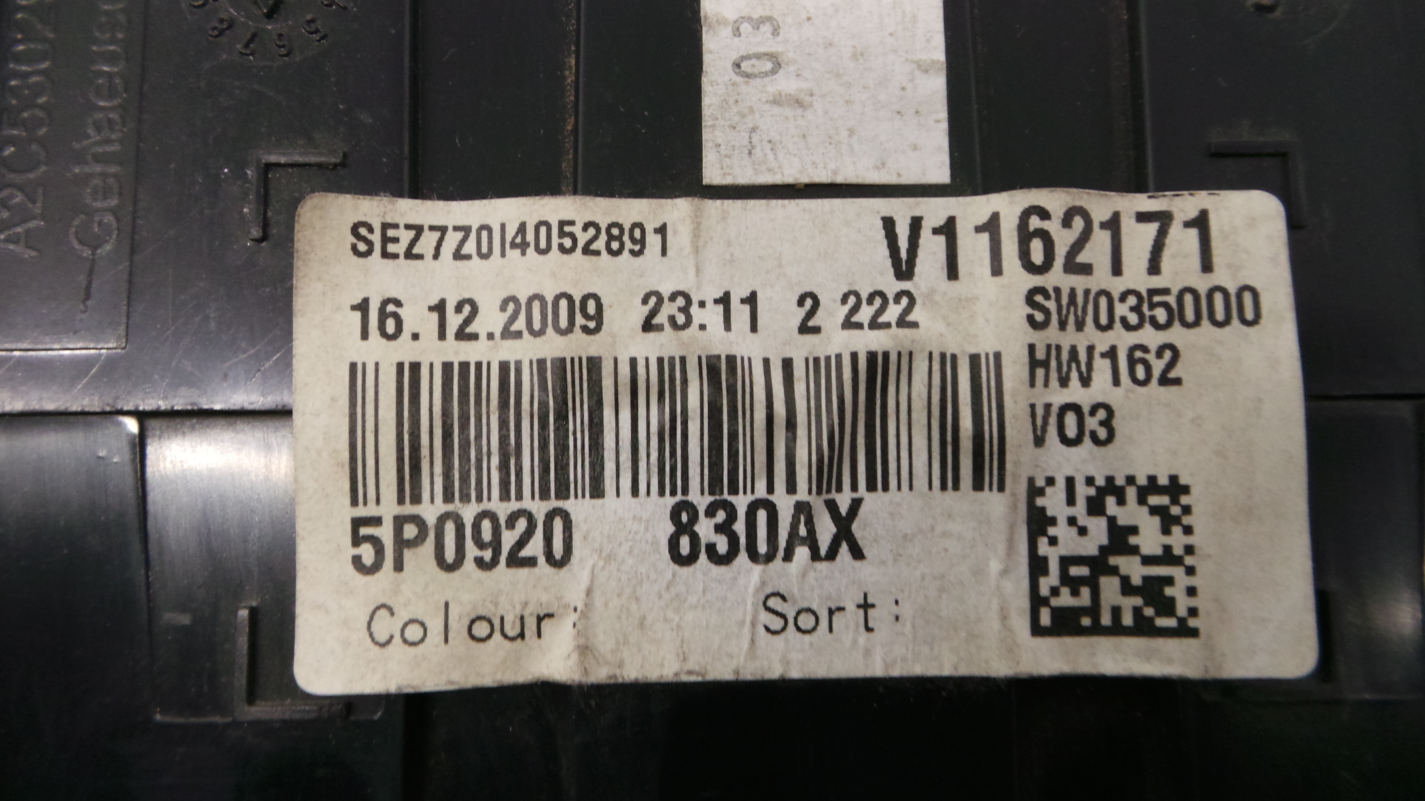 Quadrante 5P0920830AX - SEAT ALTEA (5P1)-35175575