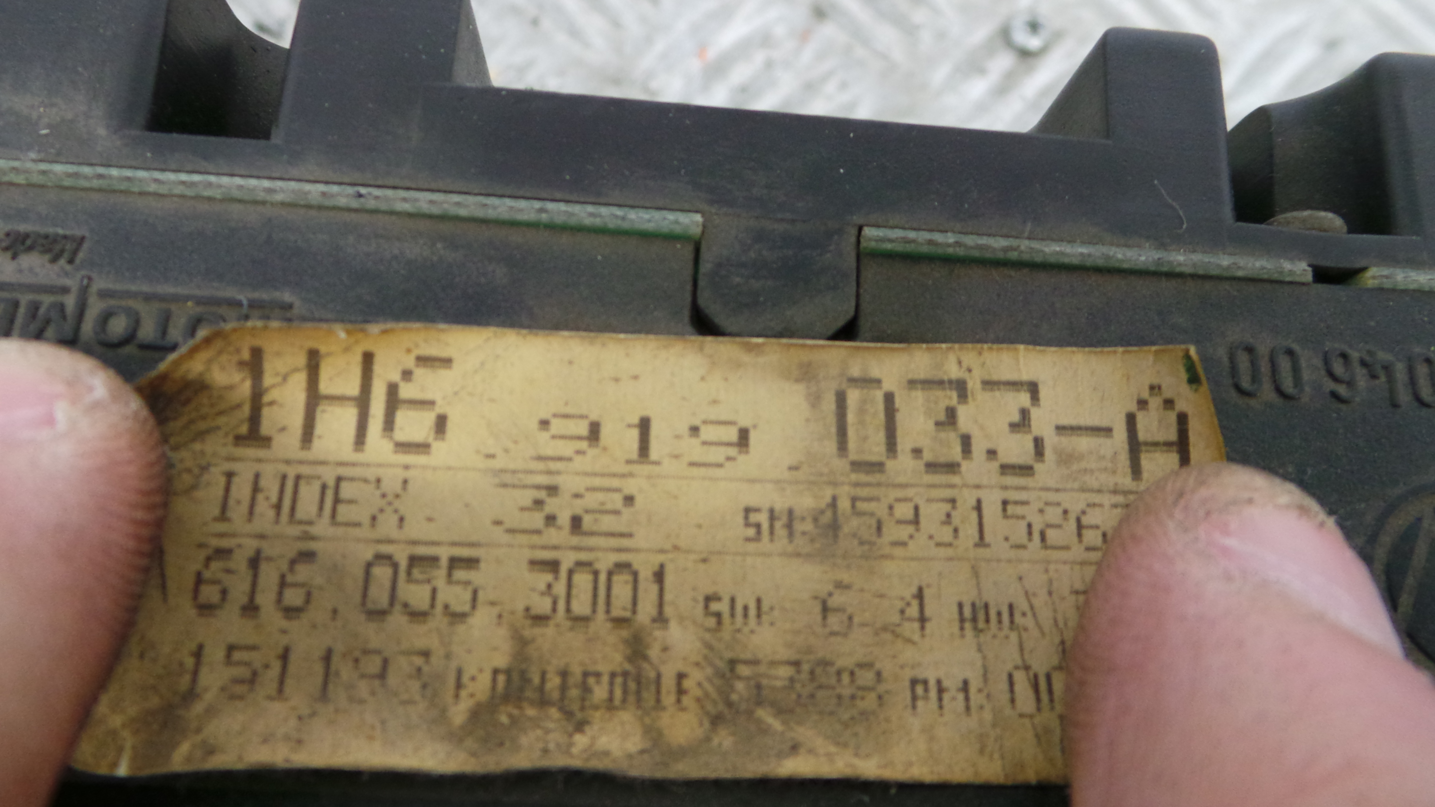 Quadrante 1H6919033A - VW GOLF III (1H1), GOLF Mk III (1H1)-35175596