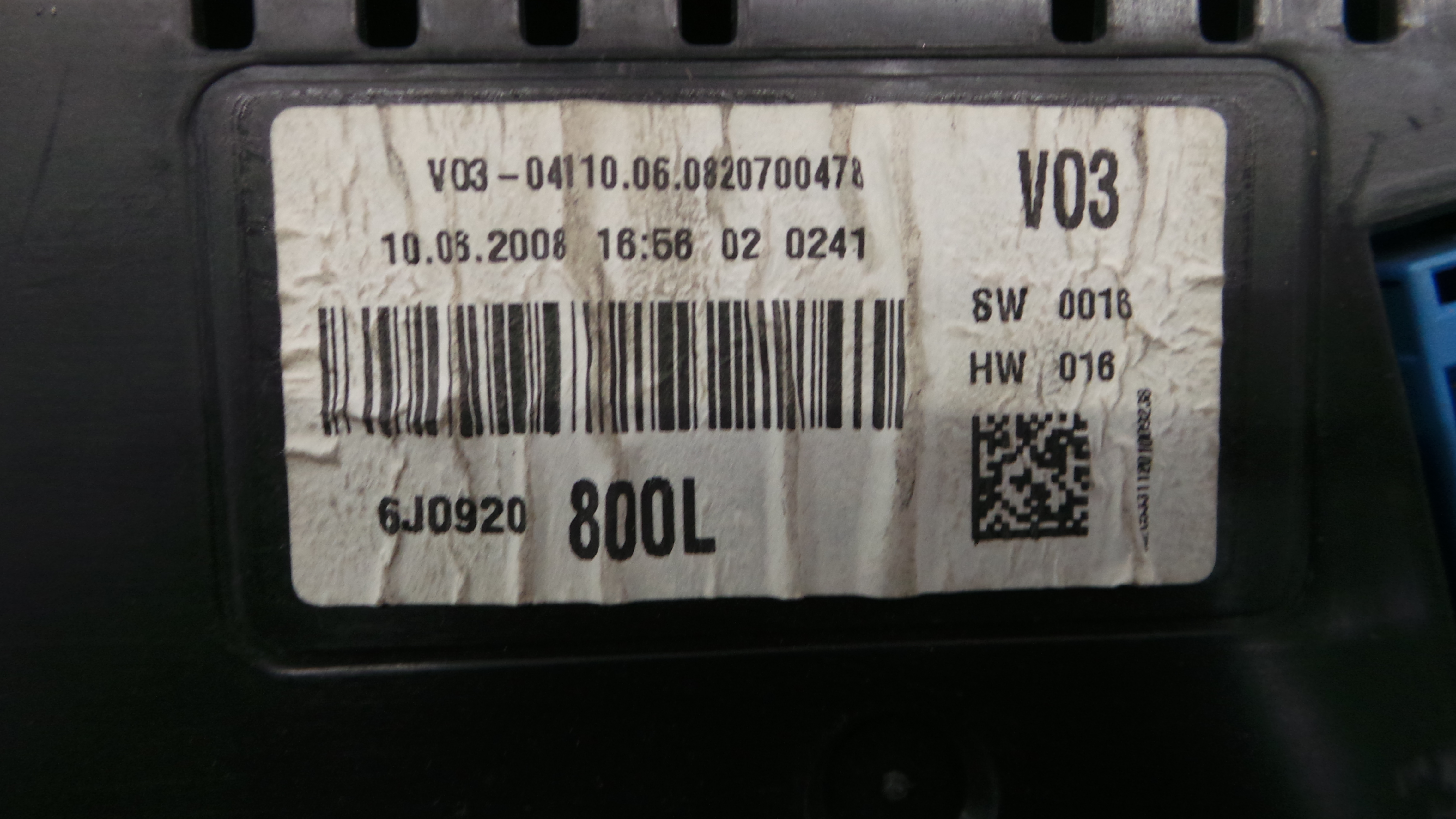 Quadrante 6J0920800L - SEAT IBIZA IV (6J5, 6P1), IBIZA Mk IV (6J5, 6P1)-35175681