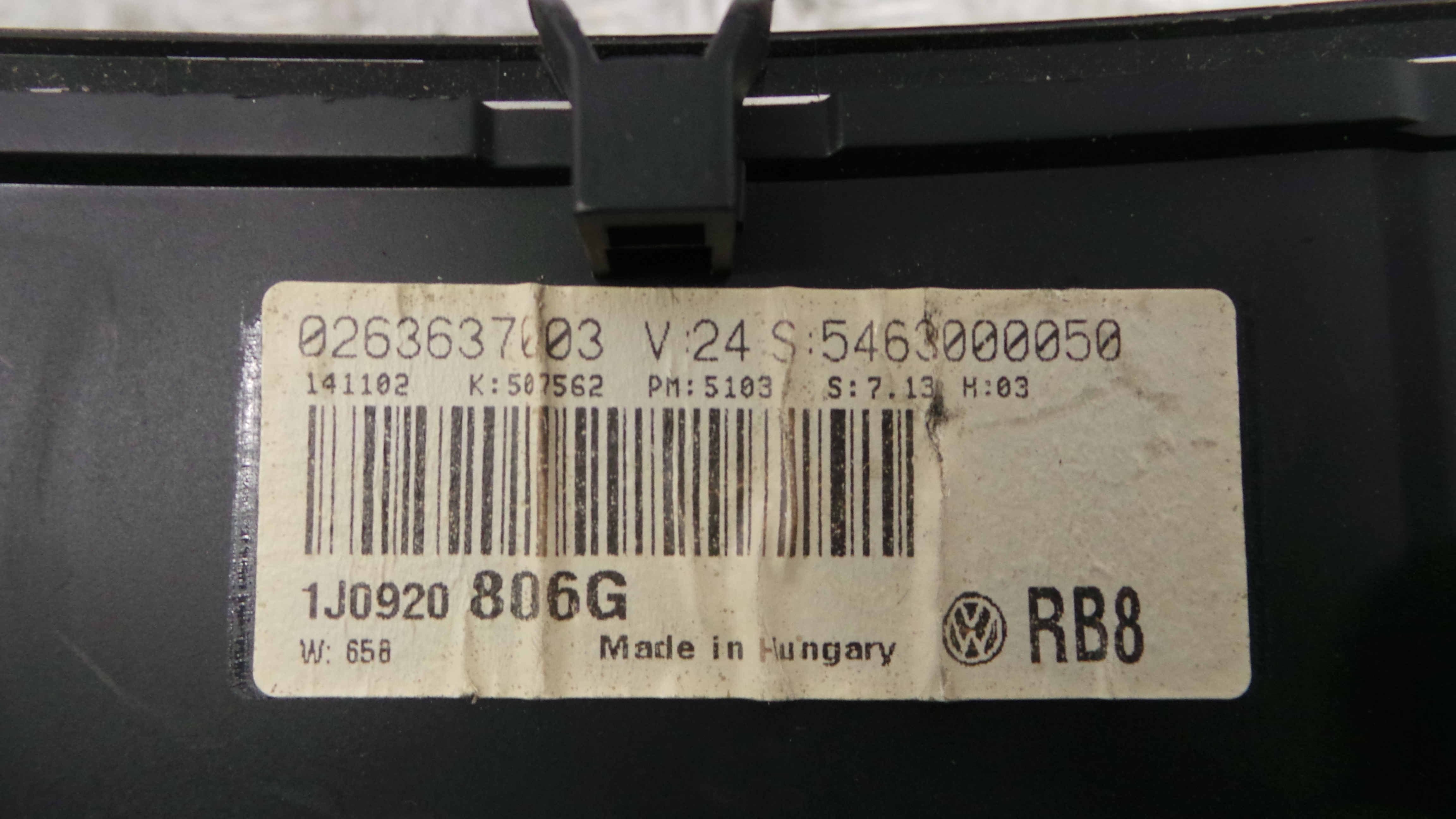 Quadrante 1J0920806G - VW GOLF IV (1J1), GOLF Mk IV (1J1)-35175713