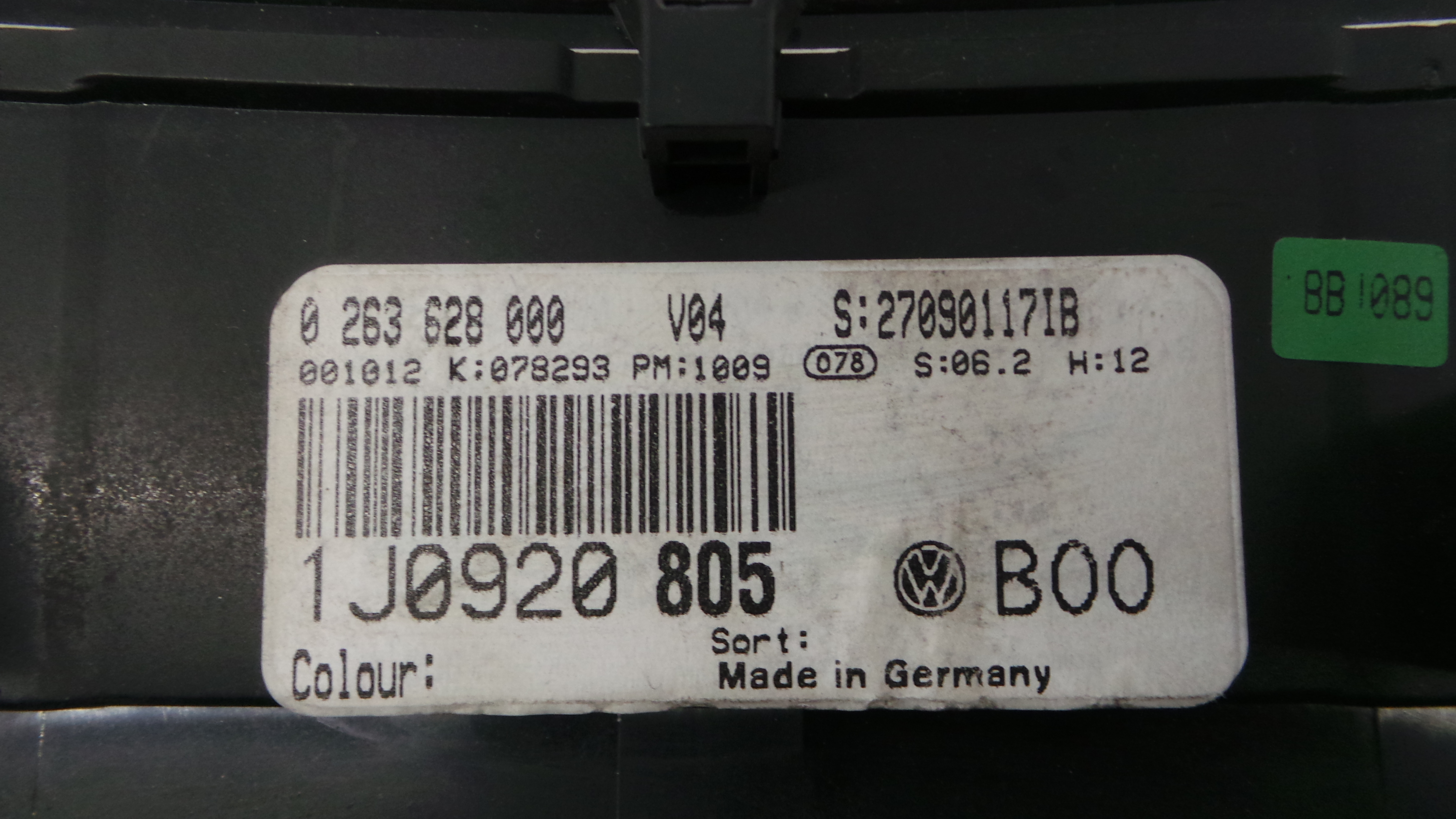 Quadrante 1J0920805 - VW GOLF IV (1J1), GOLF Mk IV (1J1)-35175764