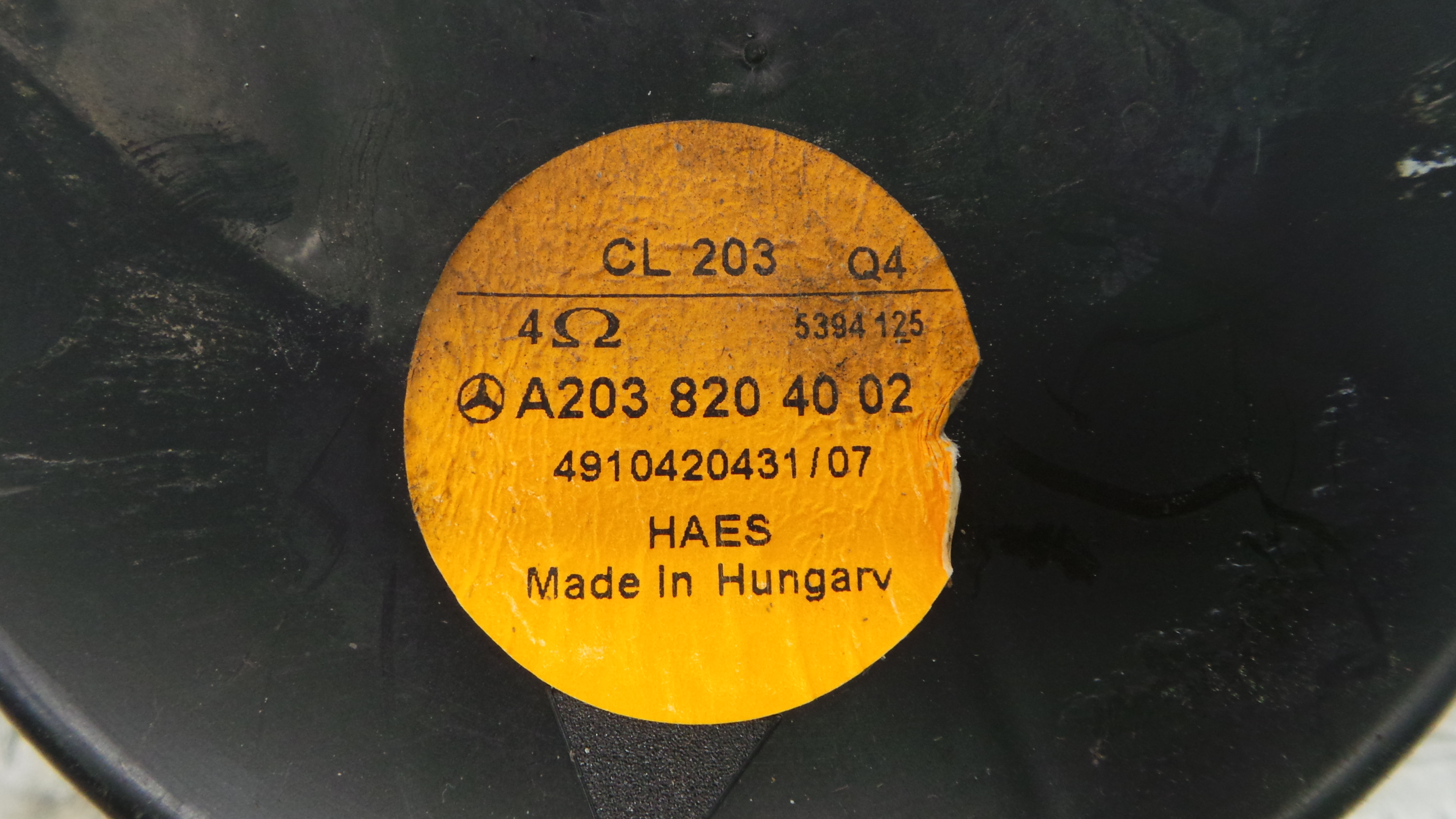 Colunas de Som A2038204002 - MERCEDES-BENZ C-CLASS Coupé (CL203), C-CLASS Coupe Sport (CL203), C-C-36141535