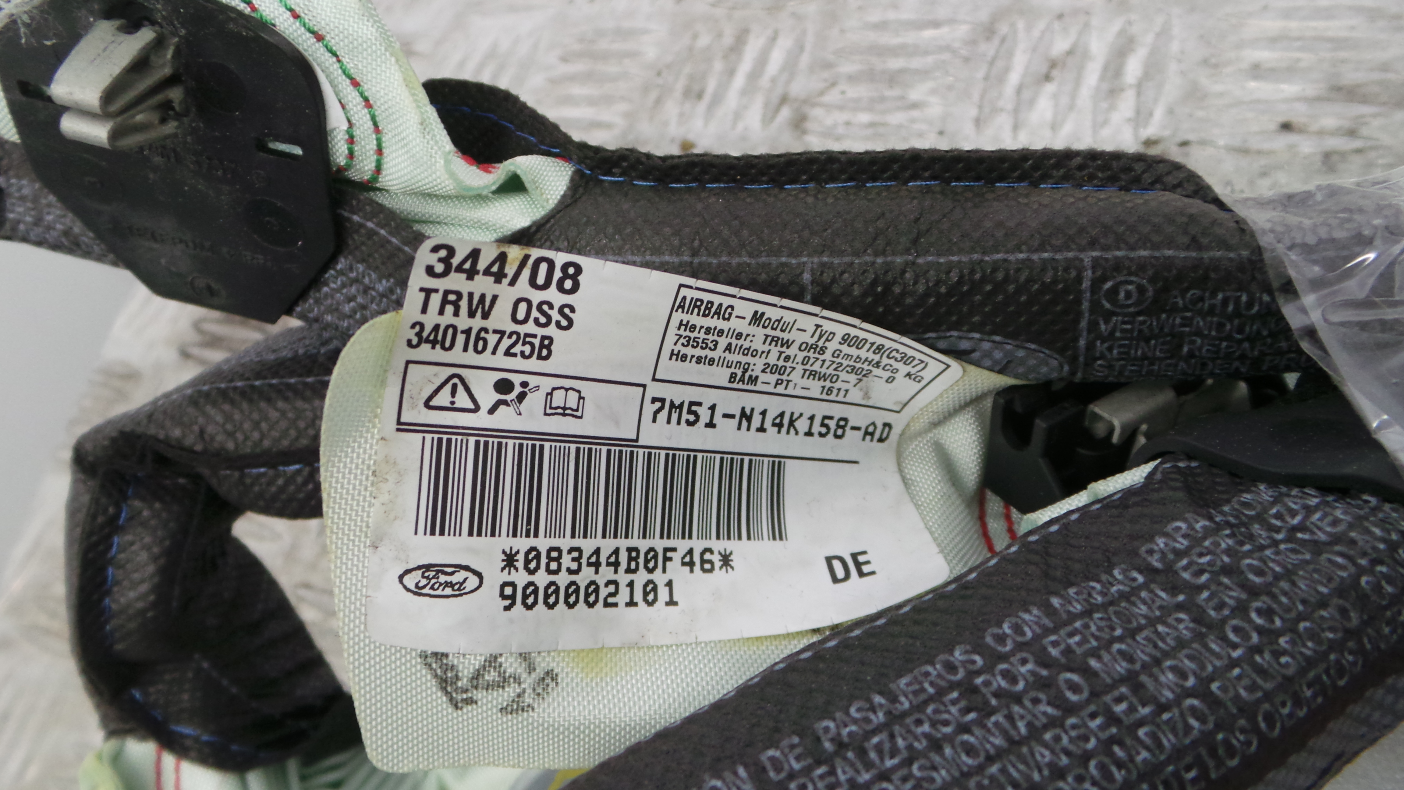 Airbags de Cortina Dto 7M51-N14K158-AD - FORD FOCUS II (DA_, HCP, DP)-36157542