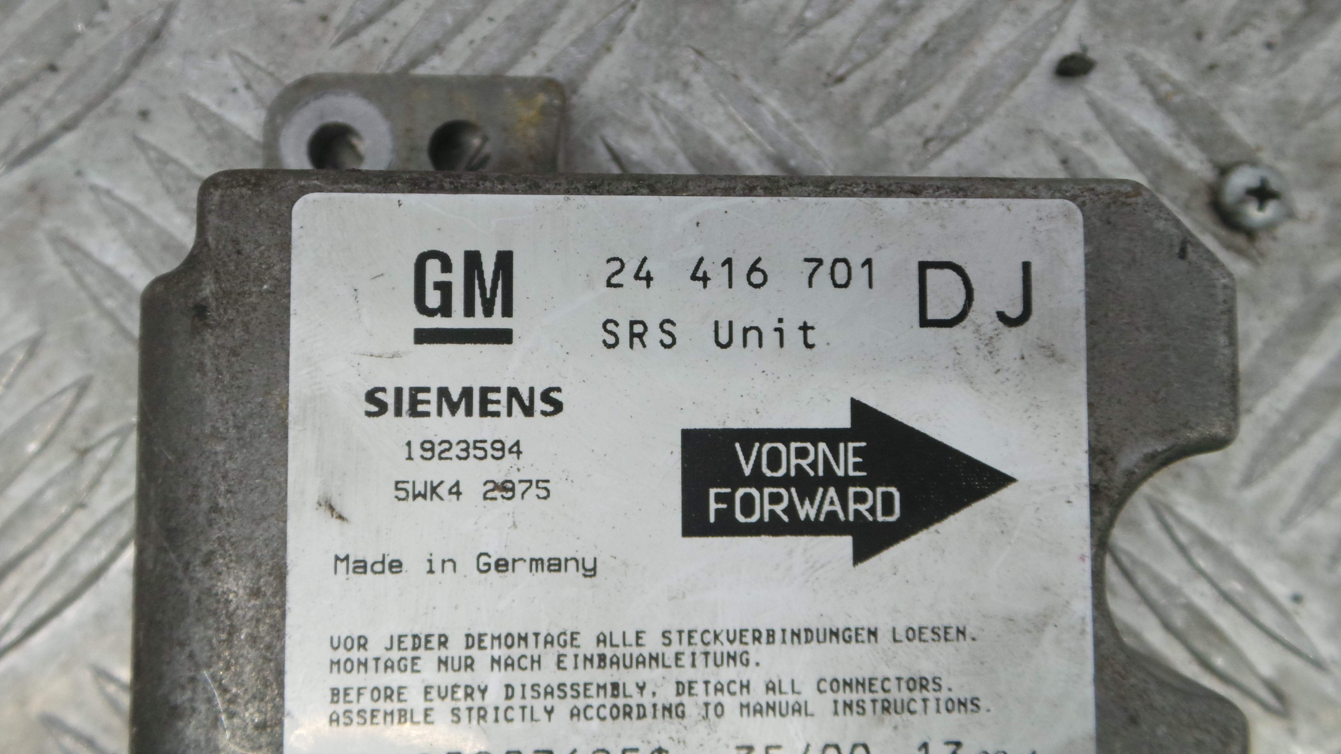 Centralina de Airbags 24416701 - OPEL VECTRA B (J96)-36196224