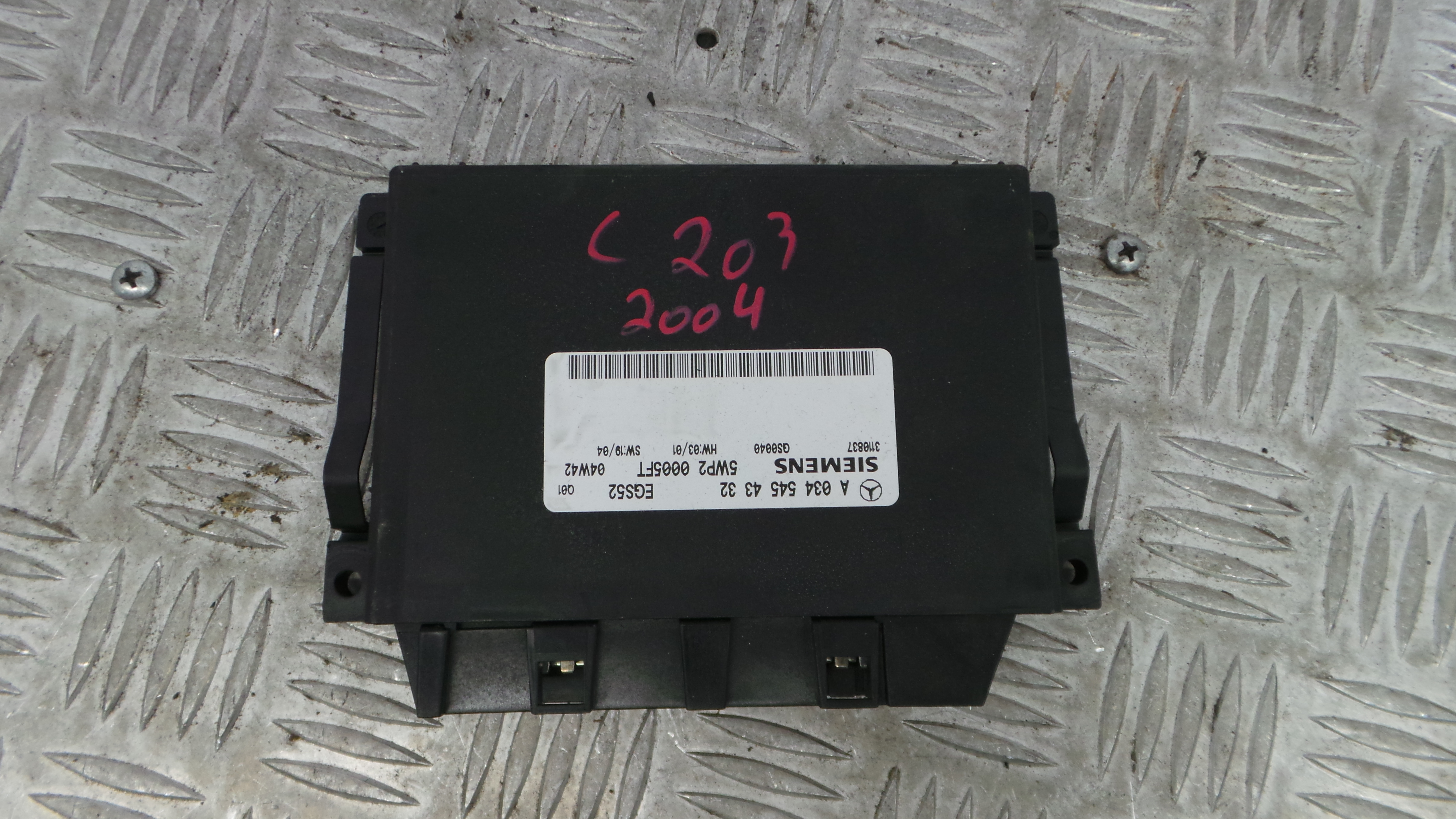 Centralina Caixa Velocidades A0345454332 - MERCEDES-BENZ C-CLASS Coupé (CL203), C-CLASS Coupe Sport-36196308