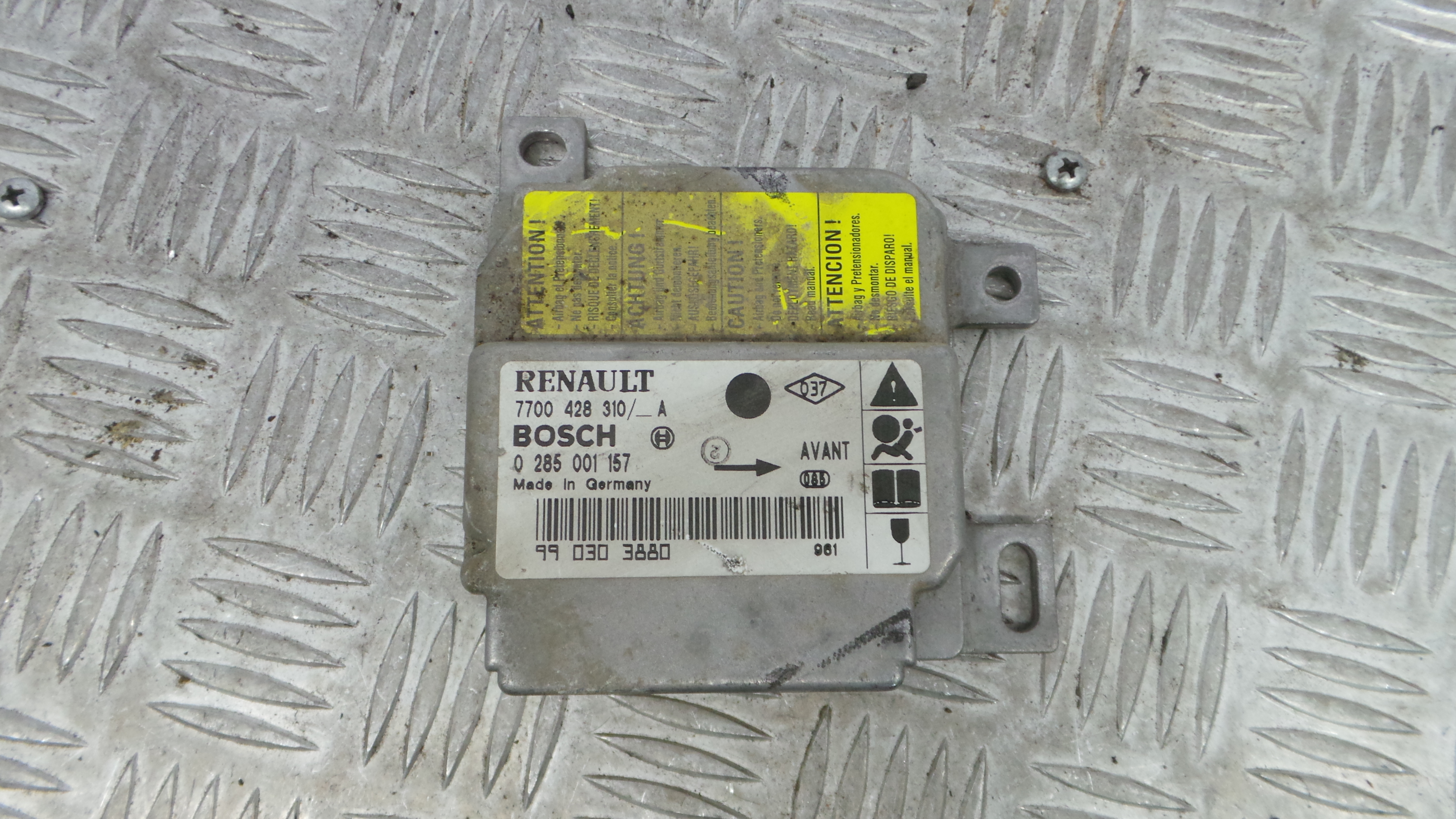 Centralina de Airbags 7700428310 - RENAULT CLIO II (BB_, CB_), CLIO Mk II (BB_, CB_)-36196344