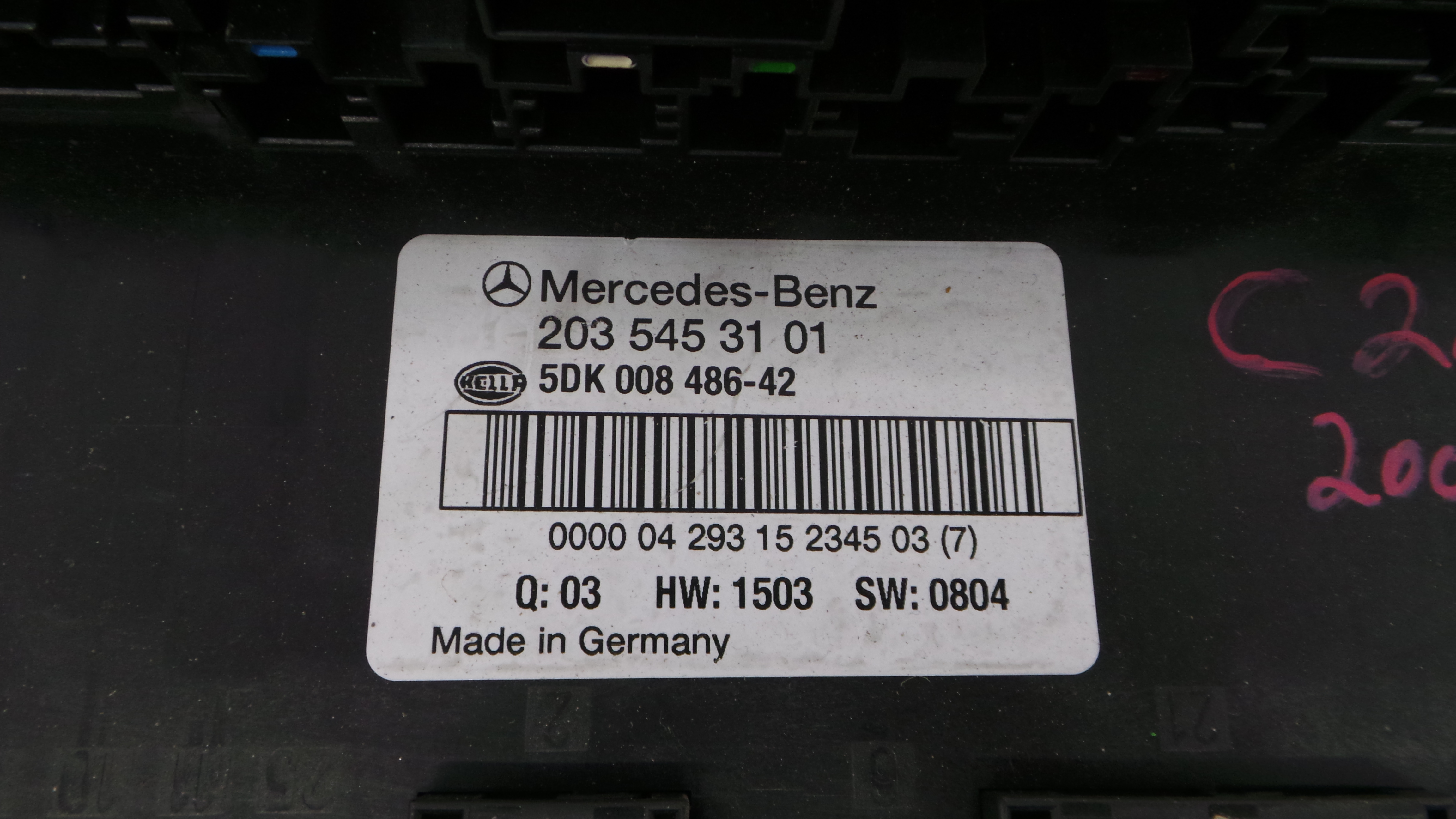 Caixa dos Fusíveis / BSI / UCH / SAM 2035453101 - MERCEDES-BENZ C-CLASS Coupé (CL203), C-CLASS Cou-36196361