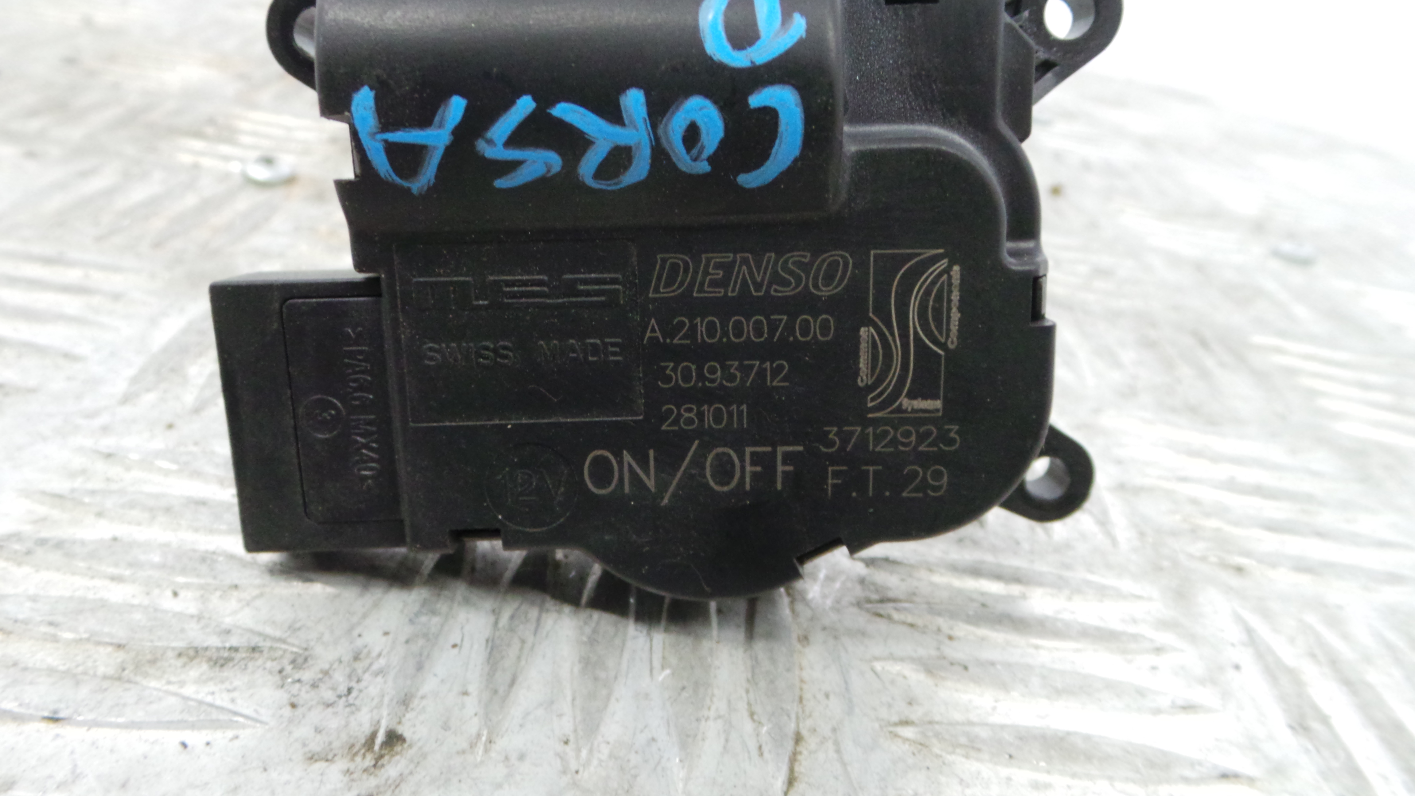 Atuador do Circuito de Ar 3712923 - OPEL CORSA D (S07)-36196596