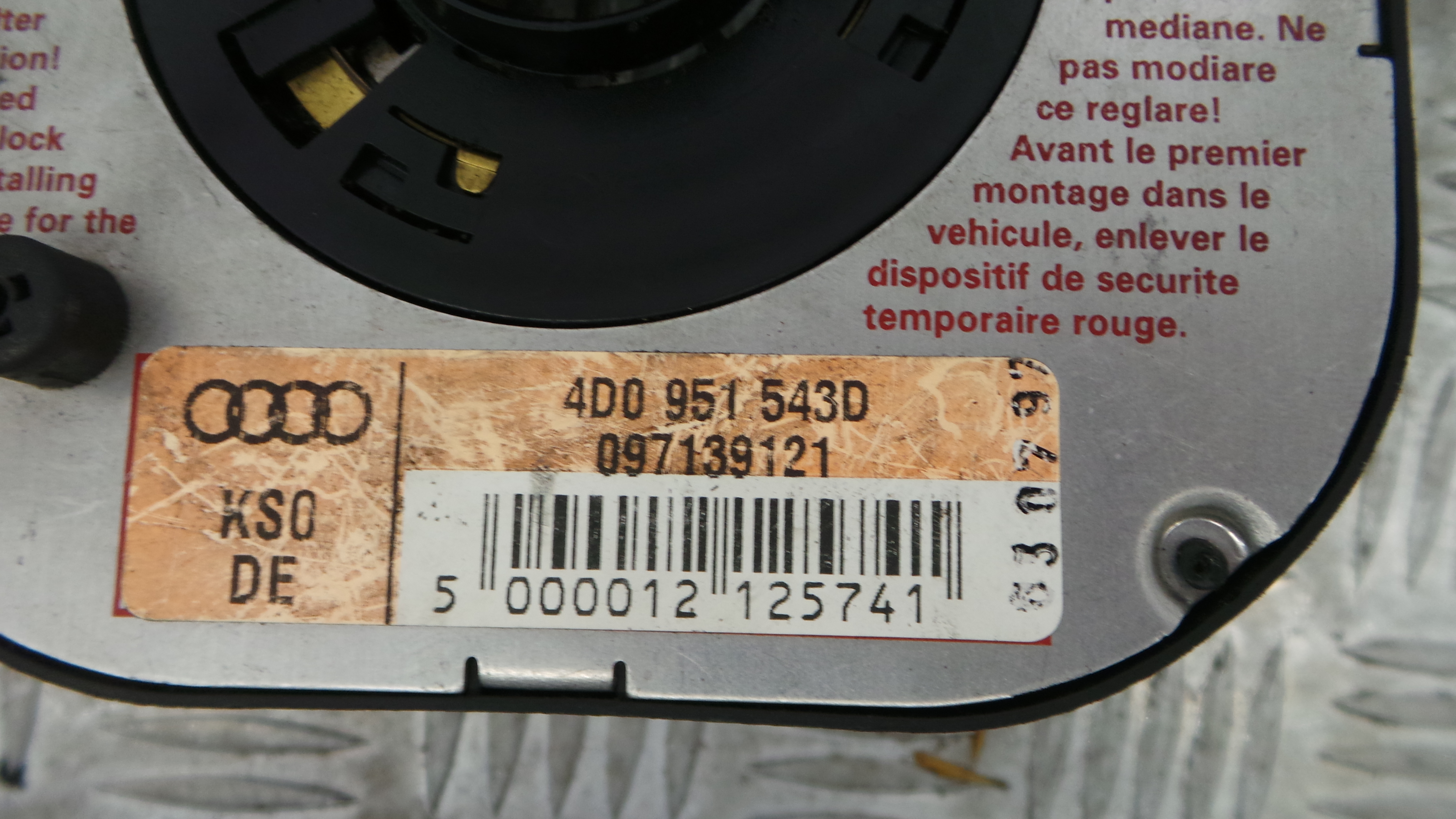 Fita de Airbags 4D0951543D - AUDI A4 B5 Avant (8D5)-36270927