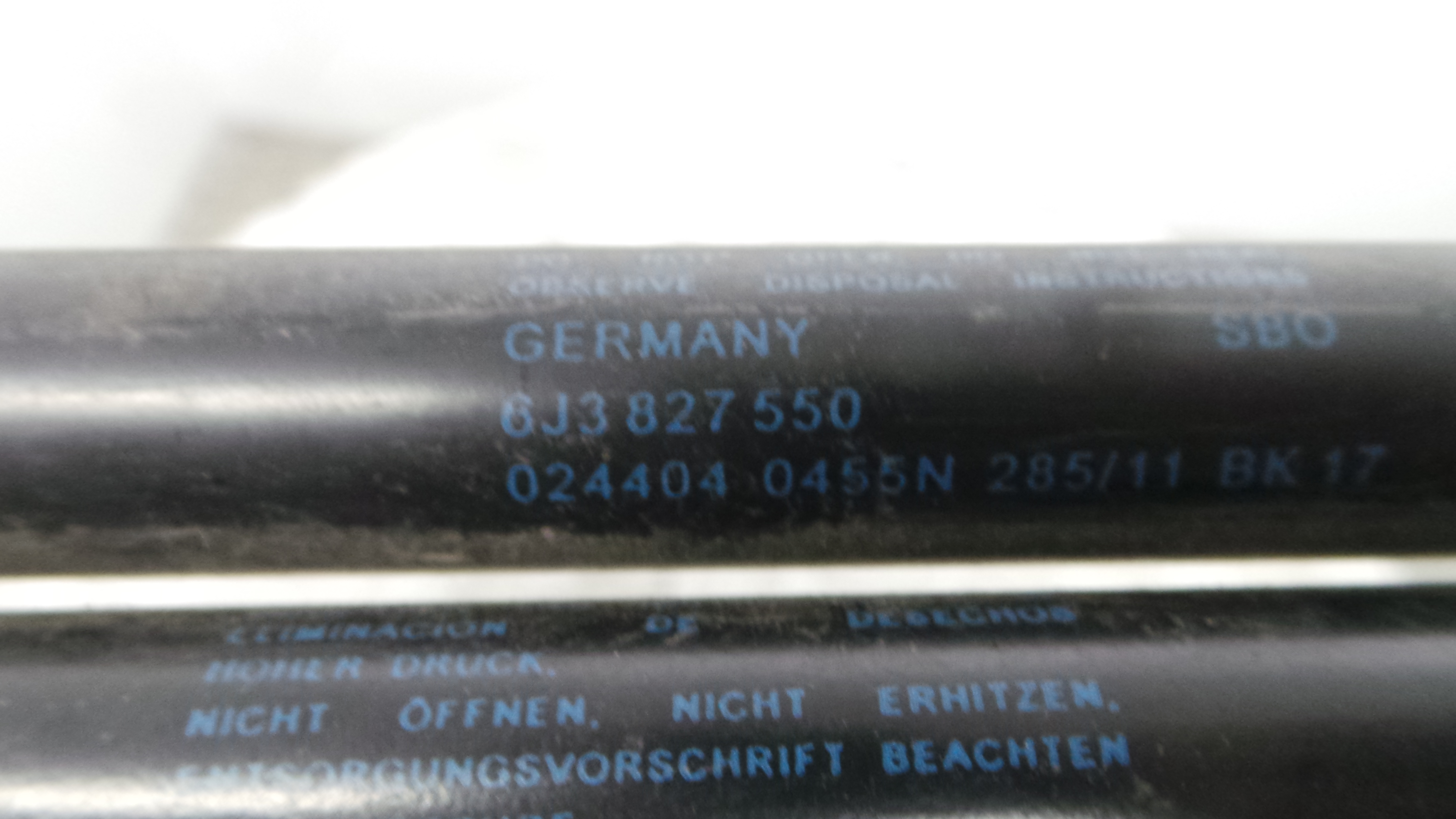 Amortecedor da Mala 6J3827550 - SEAT IBIZA IV (6J5, 6P1), IBIZA Mk IV (6J5, 6P1)-36400953