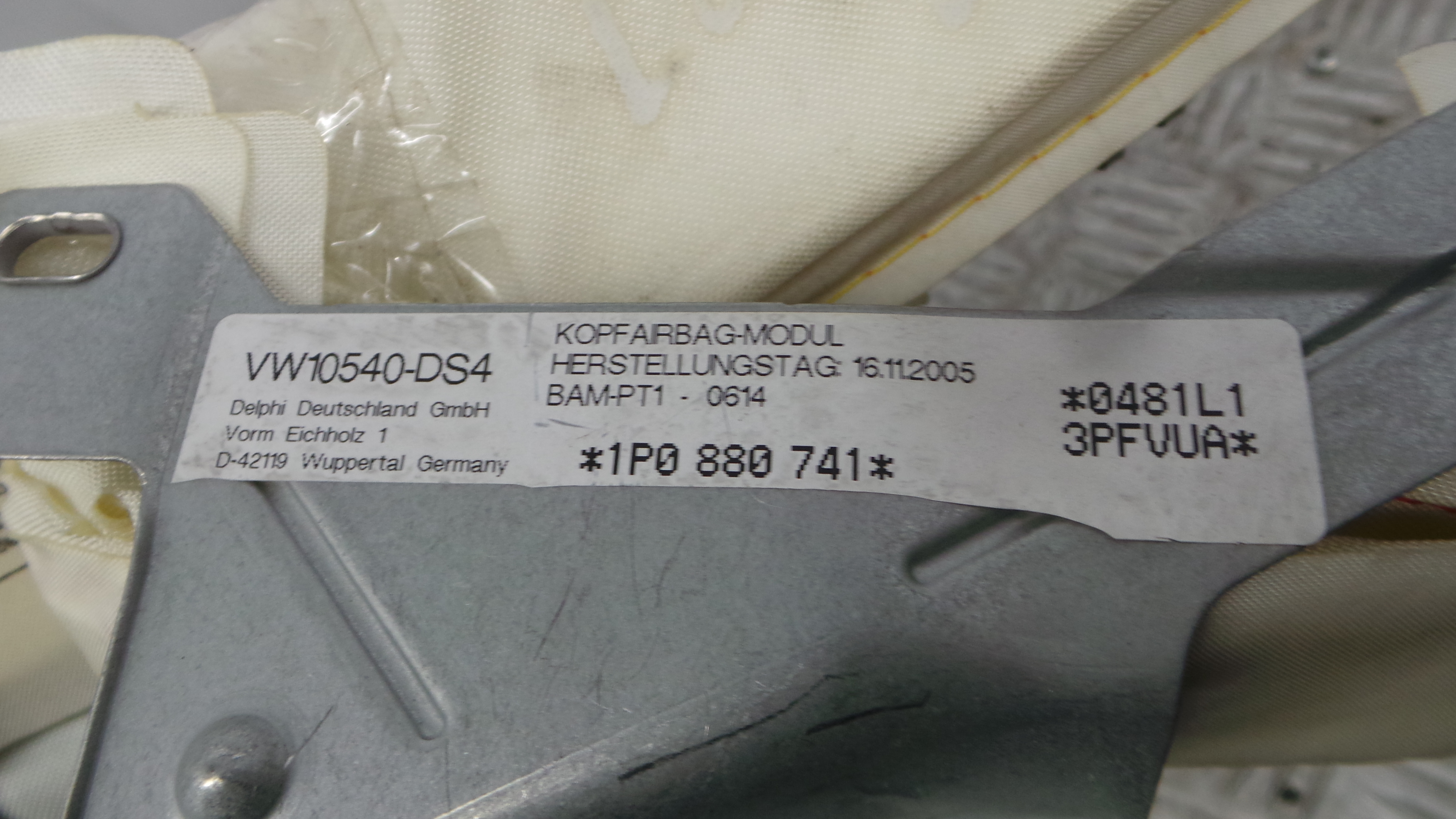 Airbags de Cortina Esq 1P0880741 - SEAT LEON (1P1)-36402599