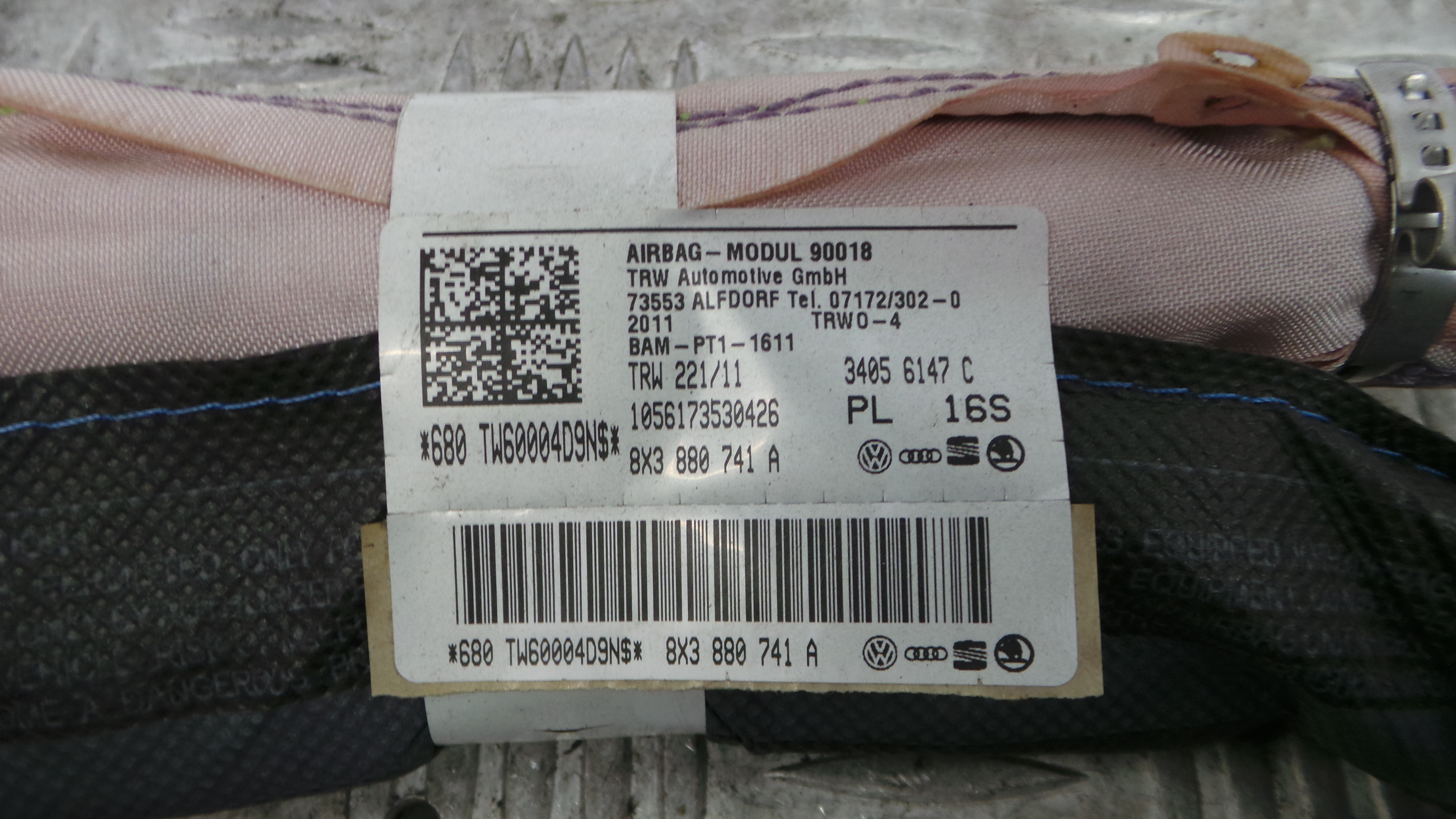 Airbags de Cortina Dto 8X3880741A - AUDI A1 (8X1, 8XK)-36402613