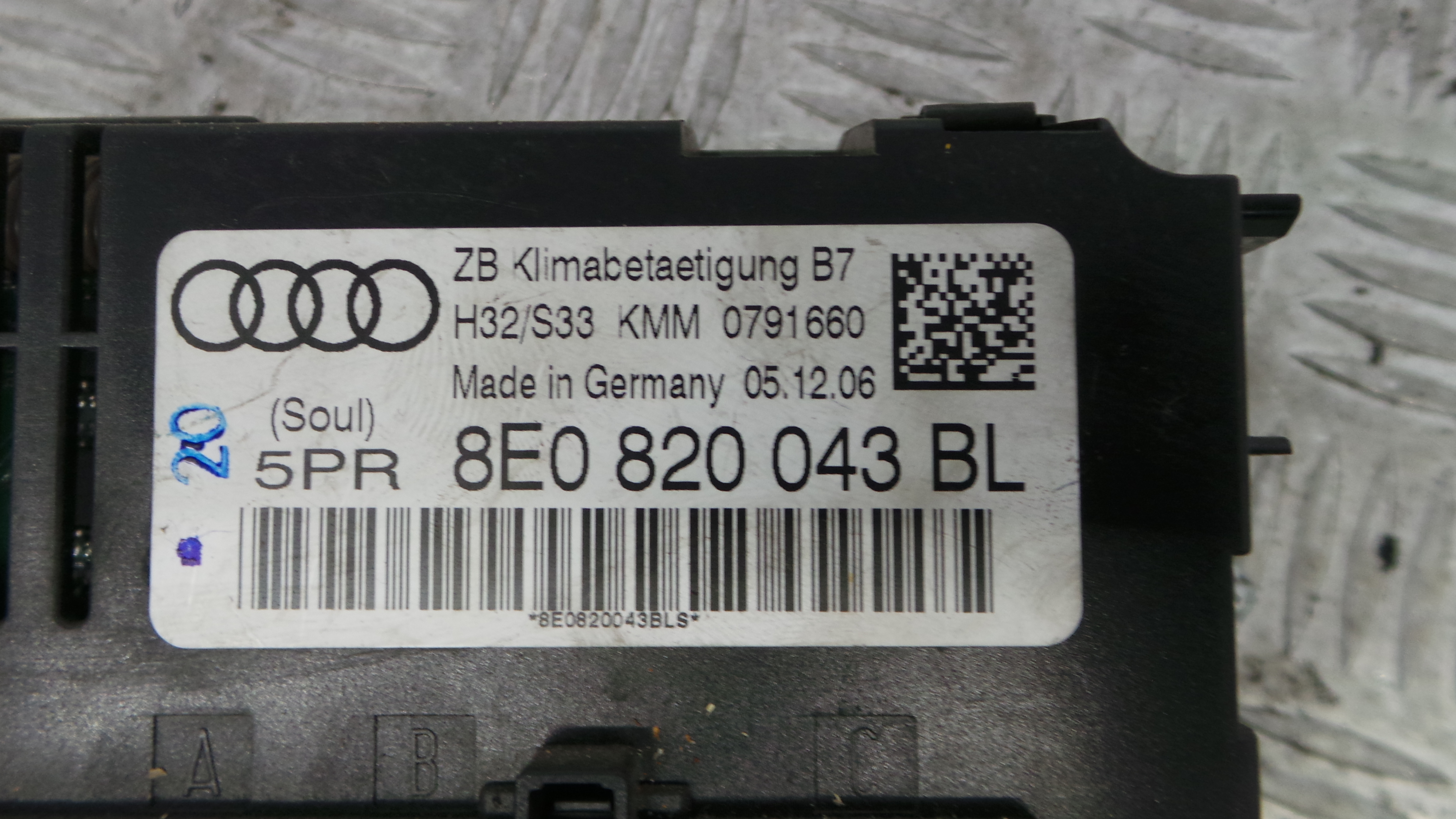 Comando da Sofagem / Climatronic 8E0820043BL - AUDI A4 B7 (8EC)-36406945
