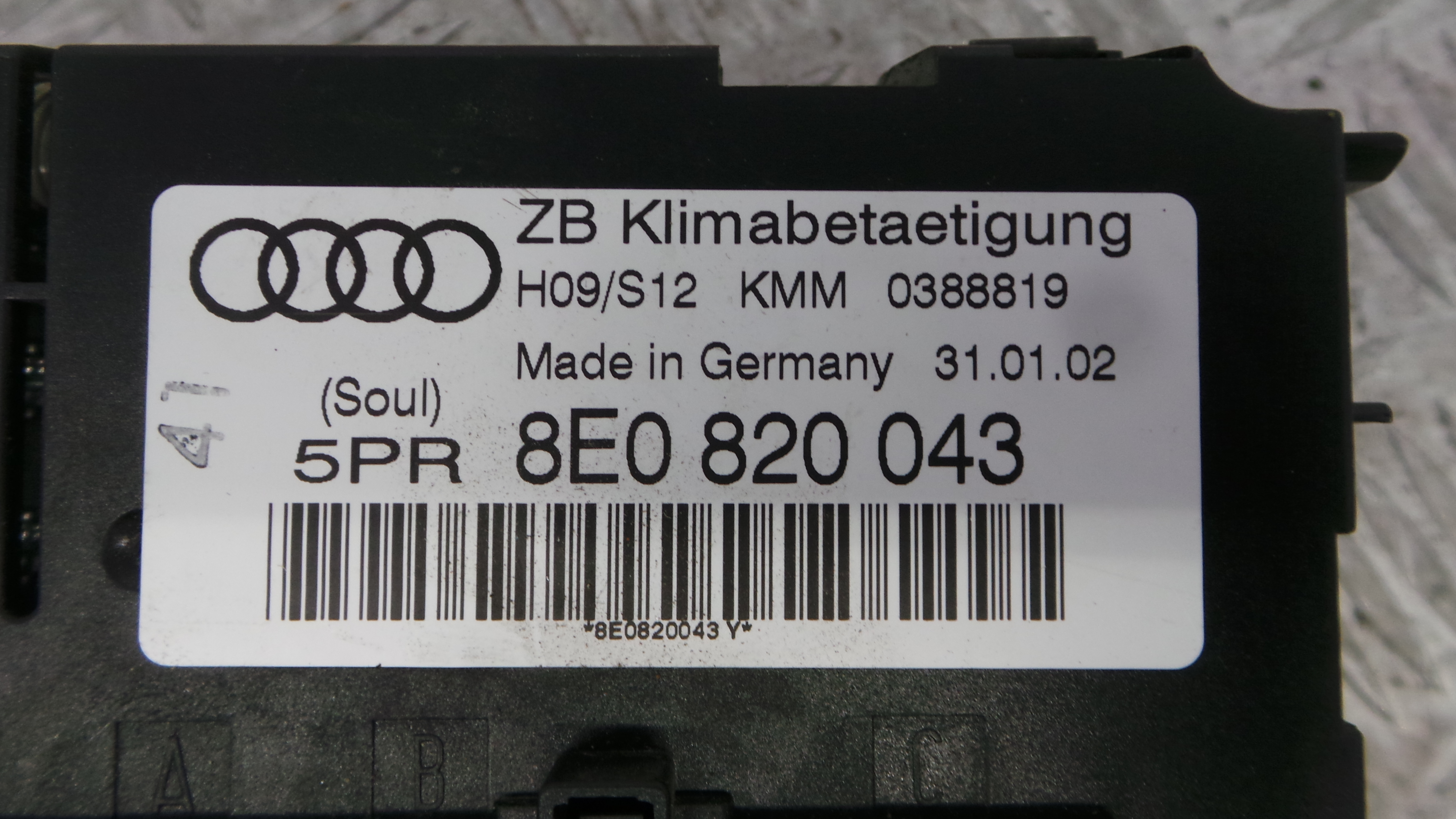Comando da Sofagem / Climatronic 8E0820043 - AUDI A4 B7 (8EC)-36407208