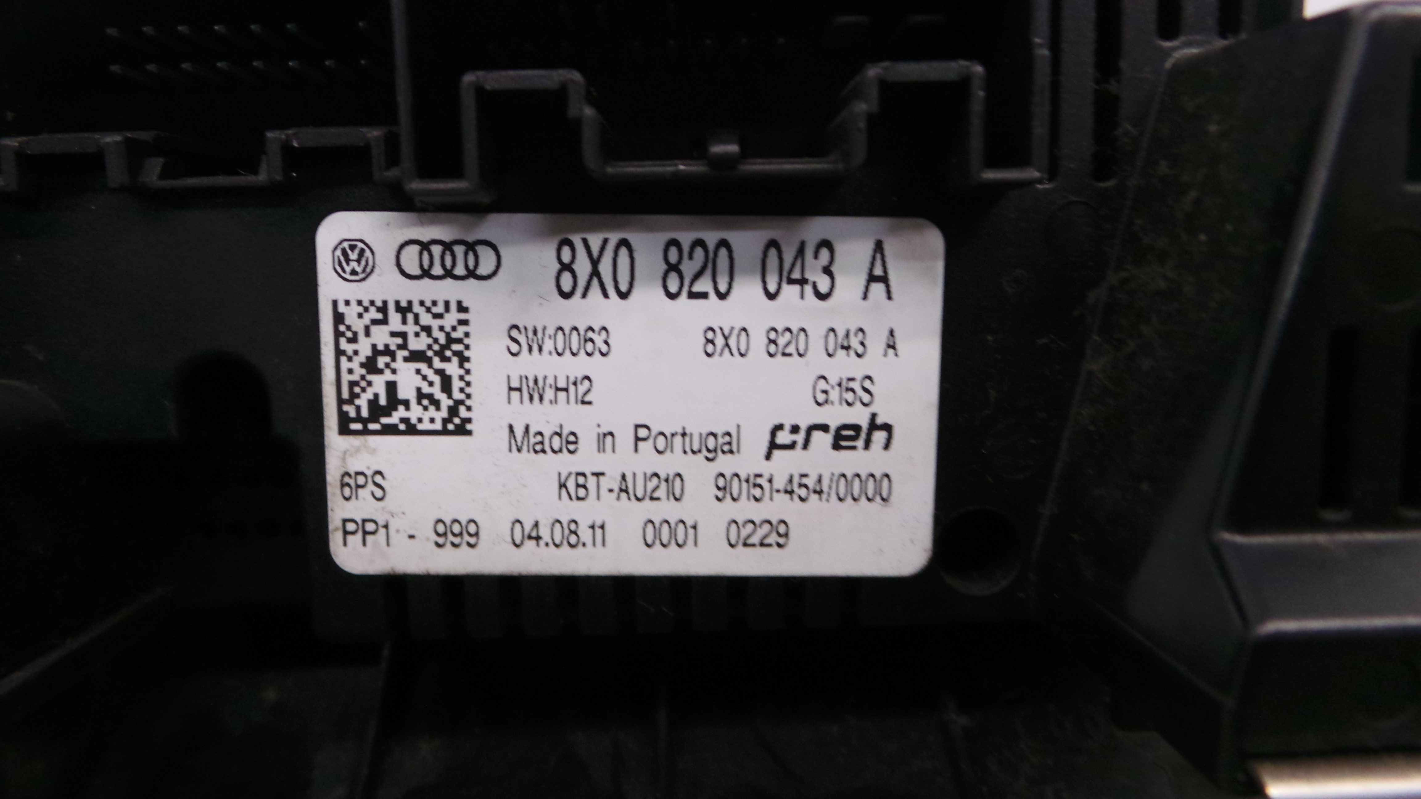 Comando da Sofagem / Climatronic 8X0820043A - AUDI A1 (8X1, 8XK)-36408328