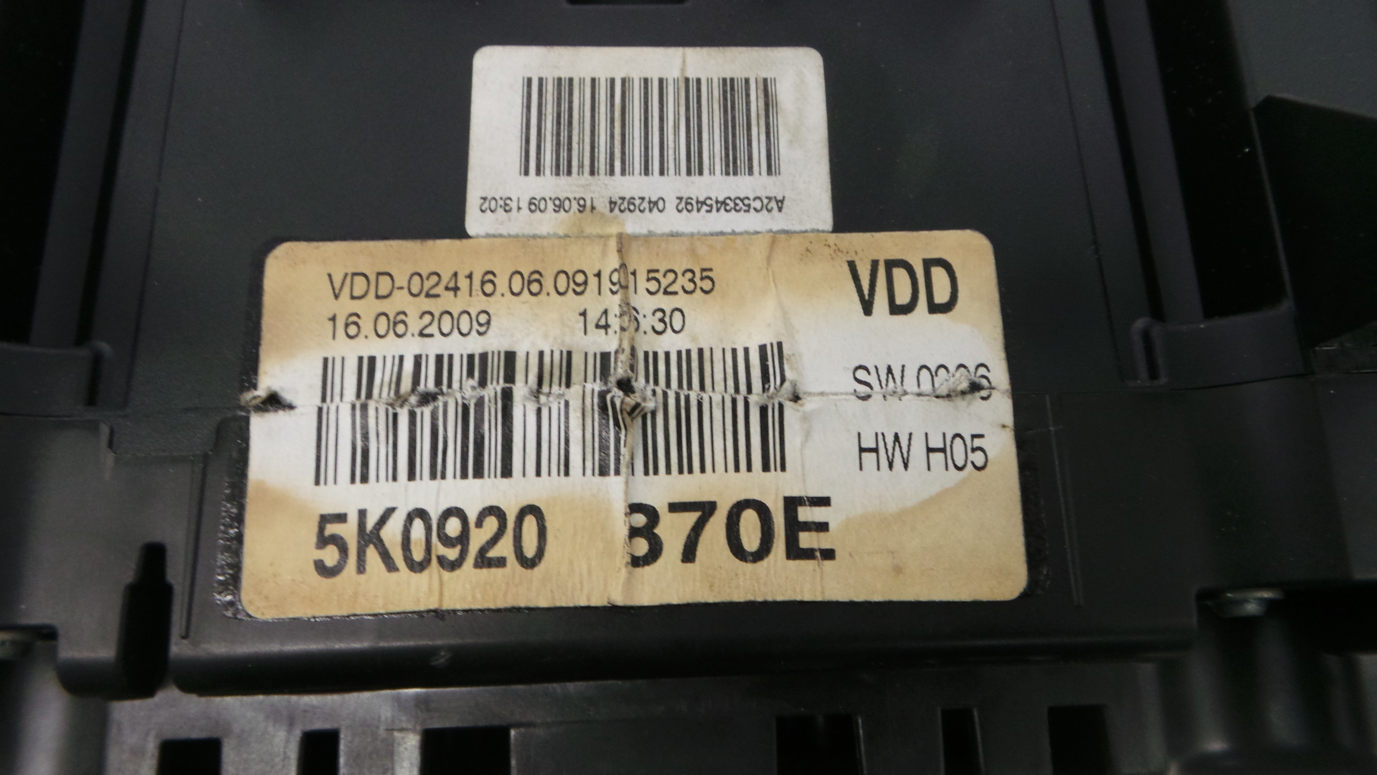 Quadrante 5K0920870E - VW GOLF VI (5K1)-36410949
