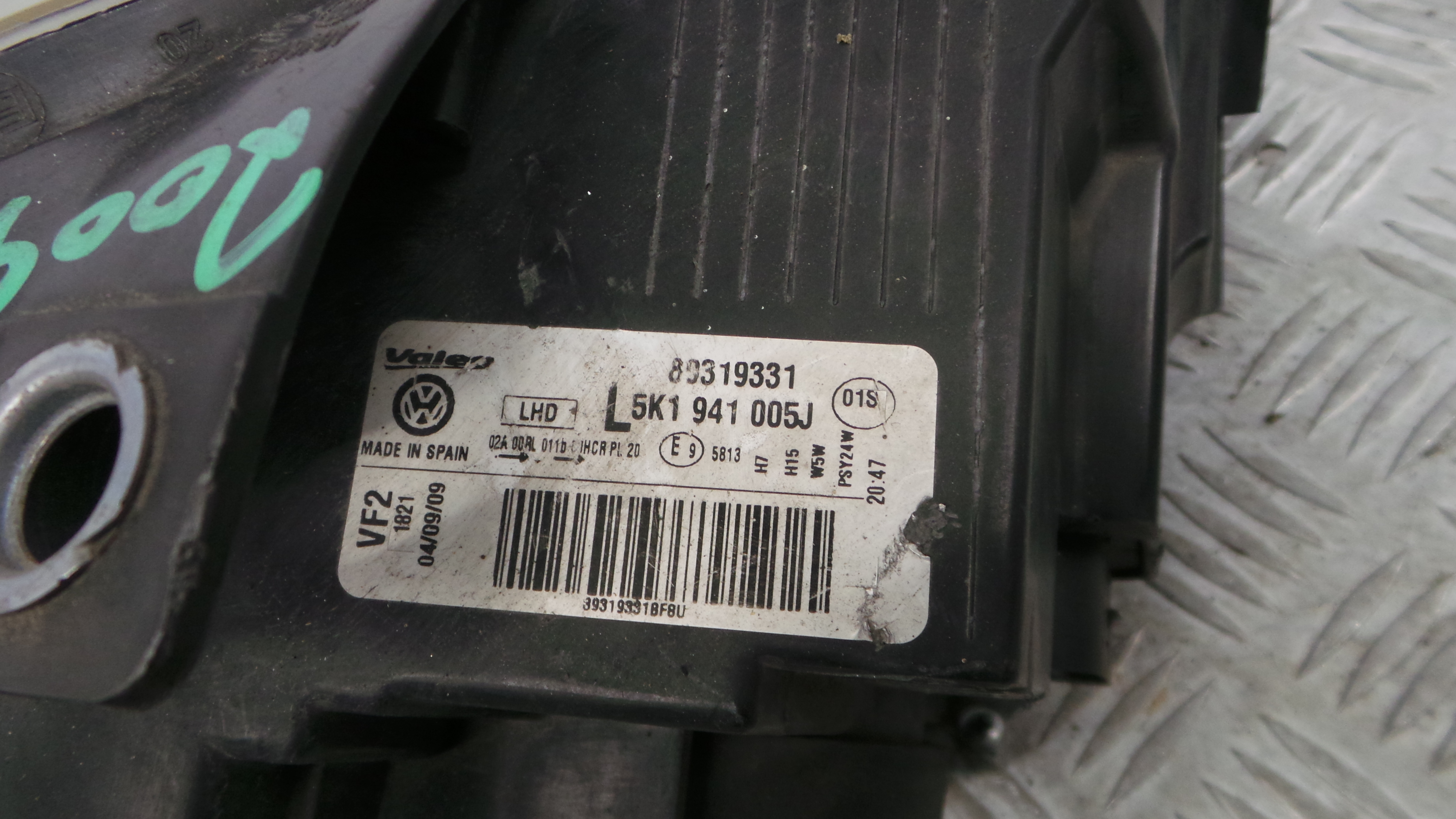 Ótica Esq 5K1941005J - VW GOLF VI (5K1)-36411073