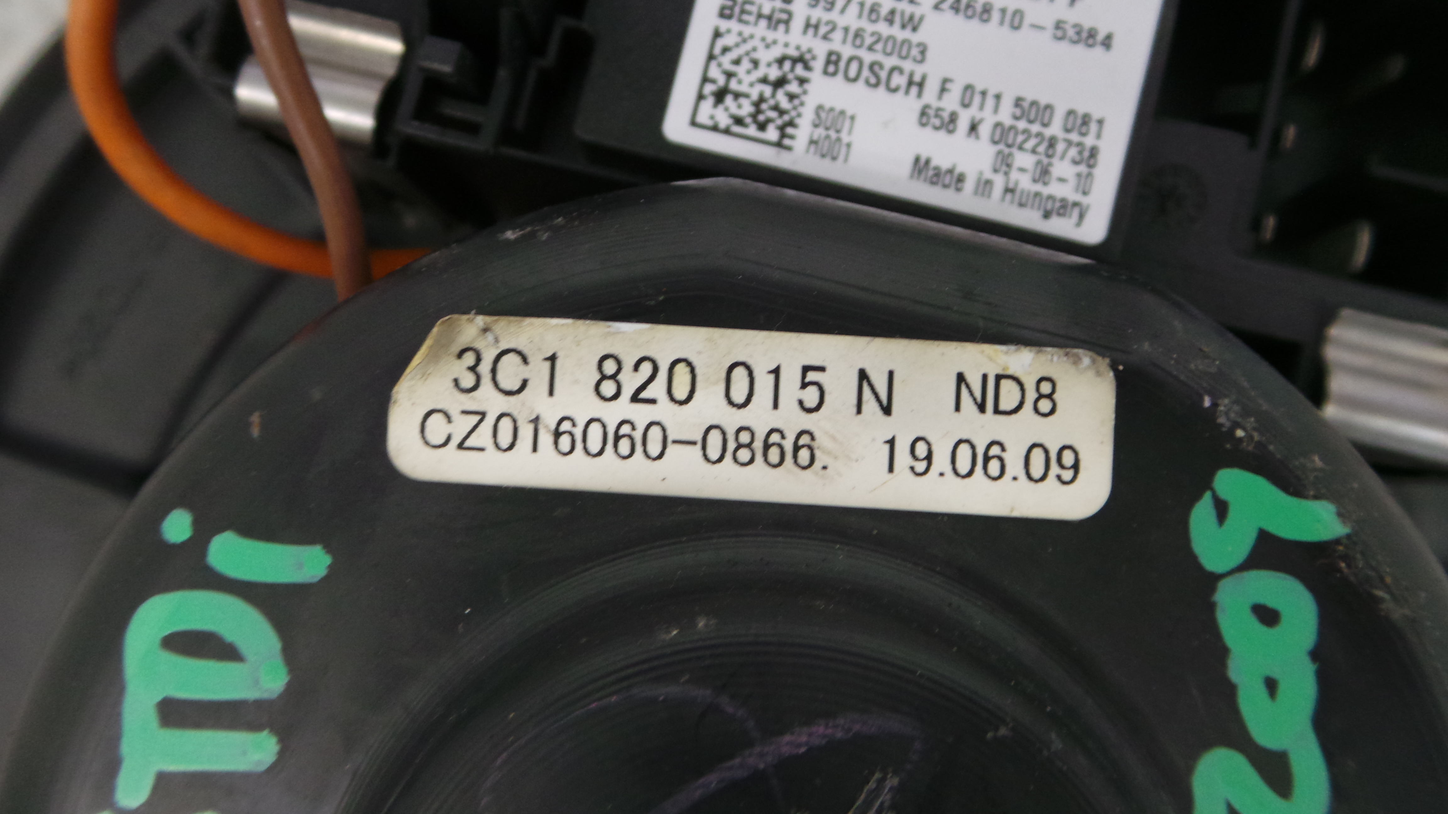 Motor da Chauffage / Motor de Sofagem 3C1820015N - VW GOLF VI (5K1)-36436026