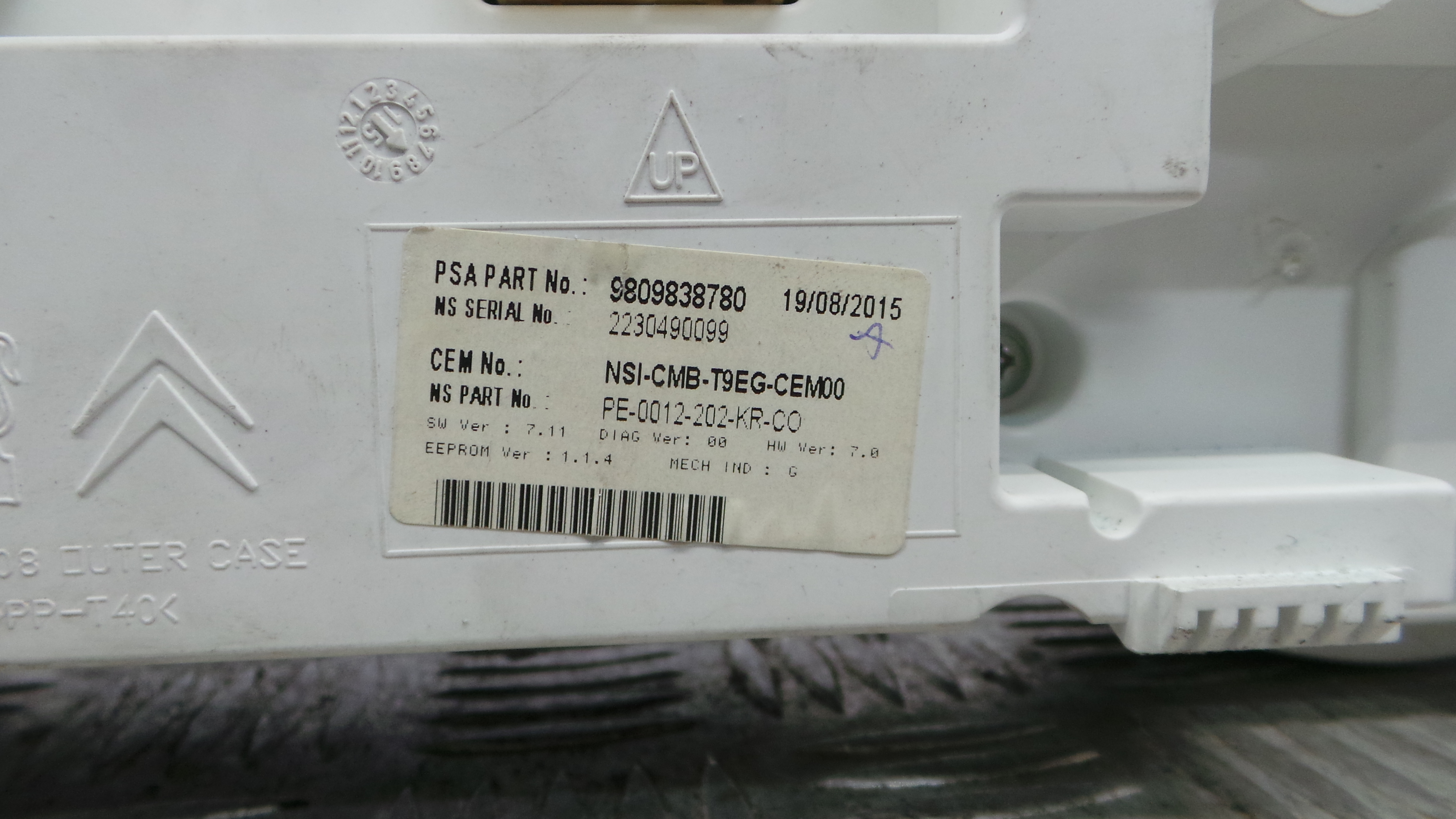 Quadrante 9809838780 - PEUGEOT 308 II (LB_, LP_, LW_, LH_, L3_)-36451989