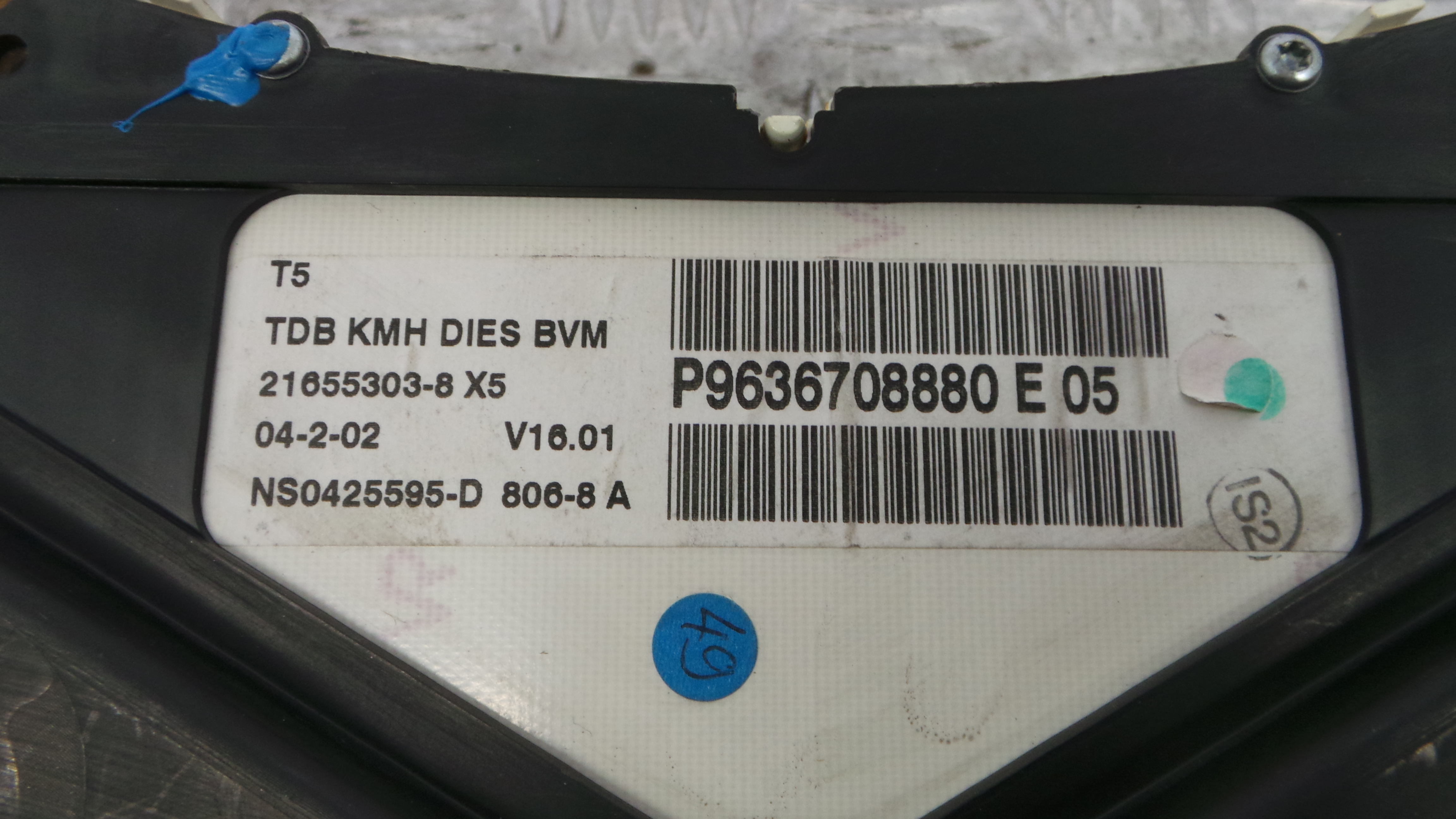 Quadrante 9636708880 - PEUGEOT 307 SW (3H)-36452047