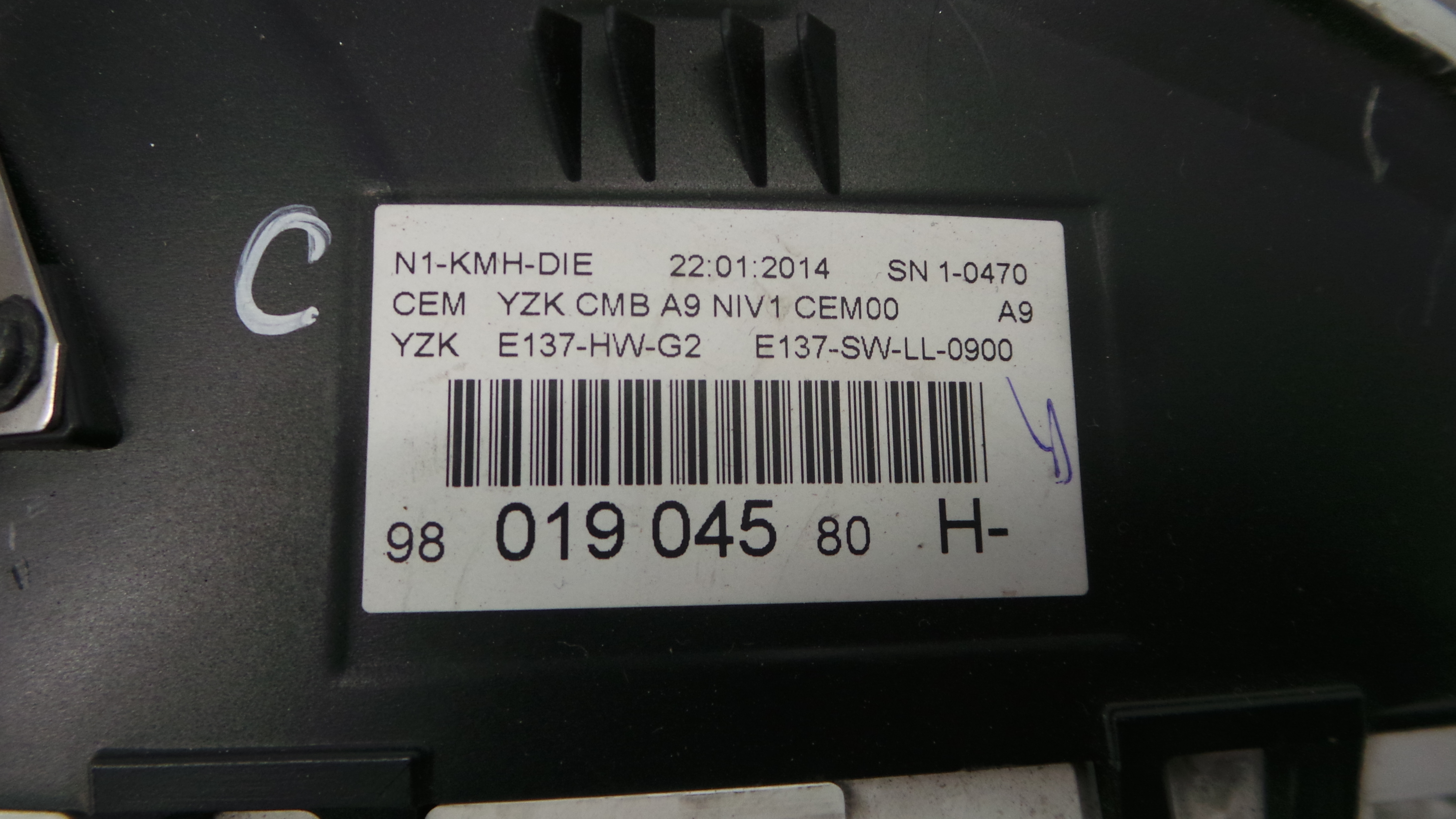 Quadrante 9801804580 - PEUGEOT 208 I (CA_, CC_)-36454994