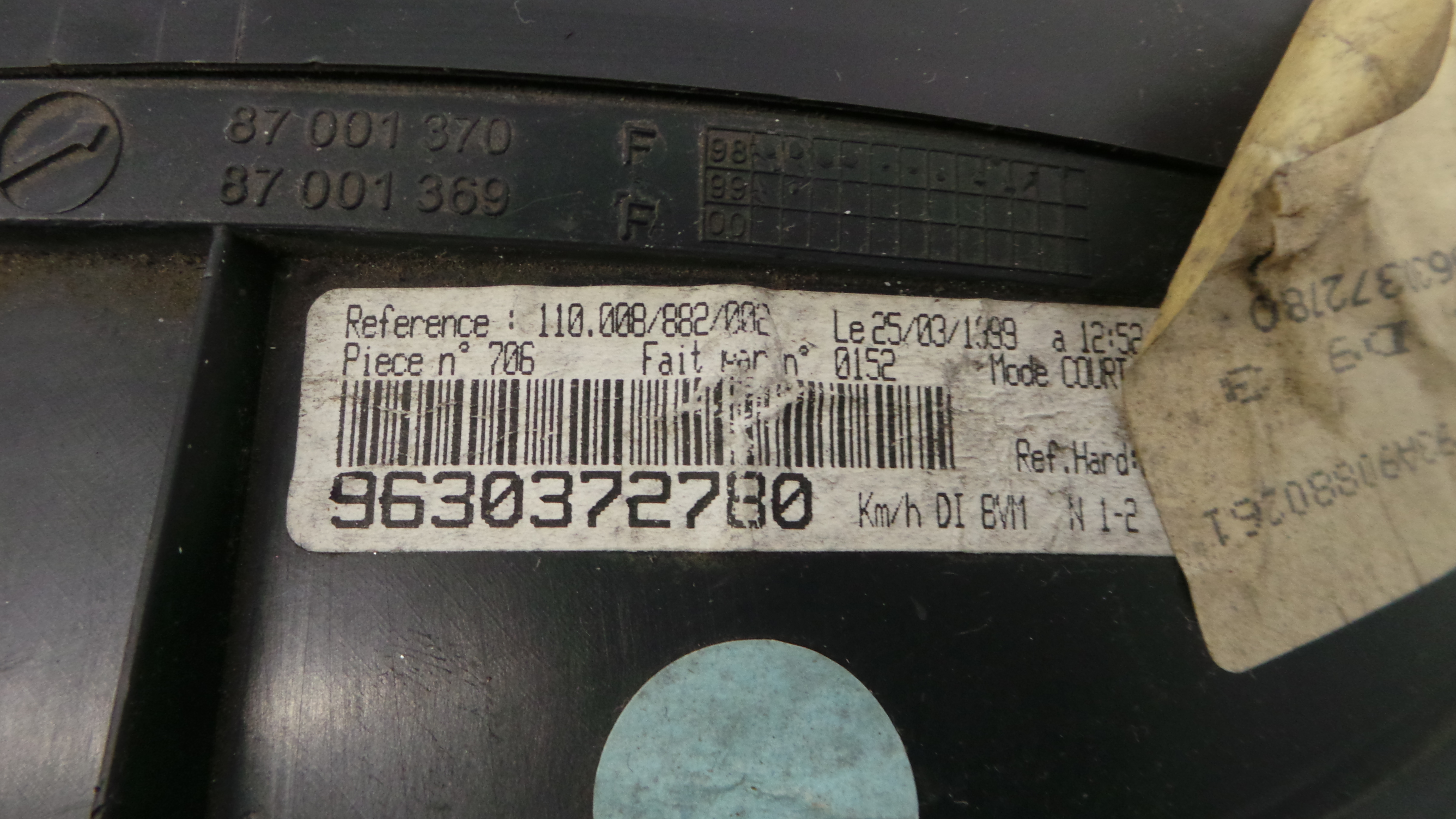 Quadrante 9630372780 - PEUGEOT 406 (8B)-36454997