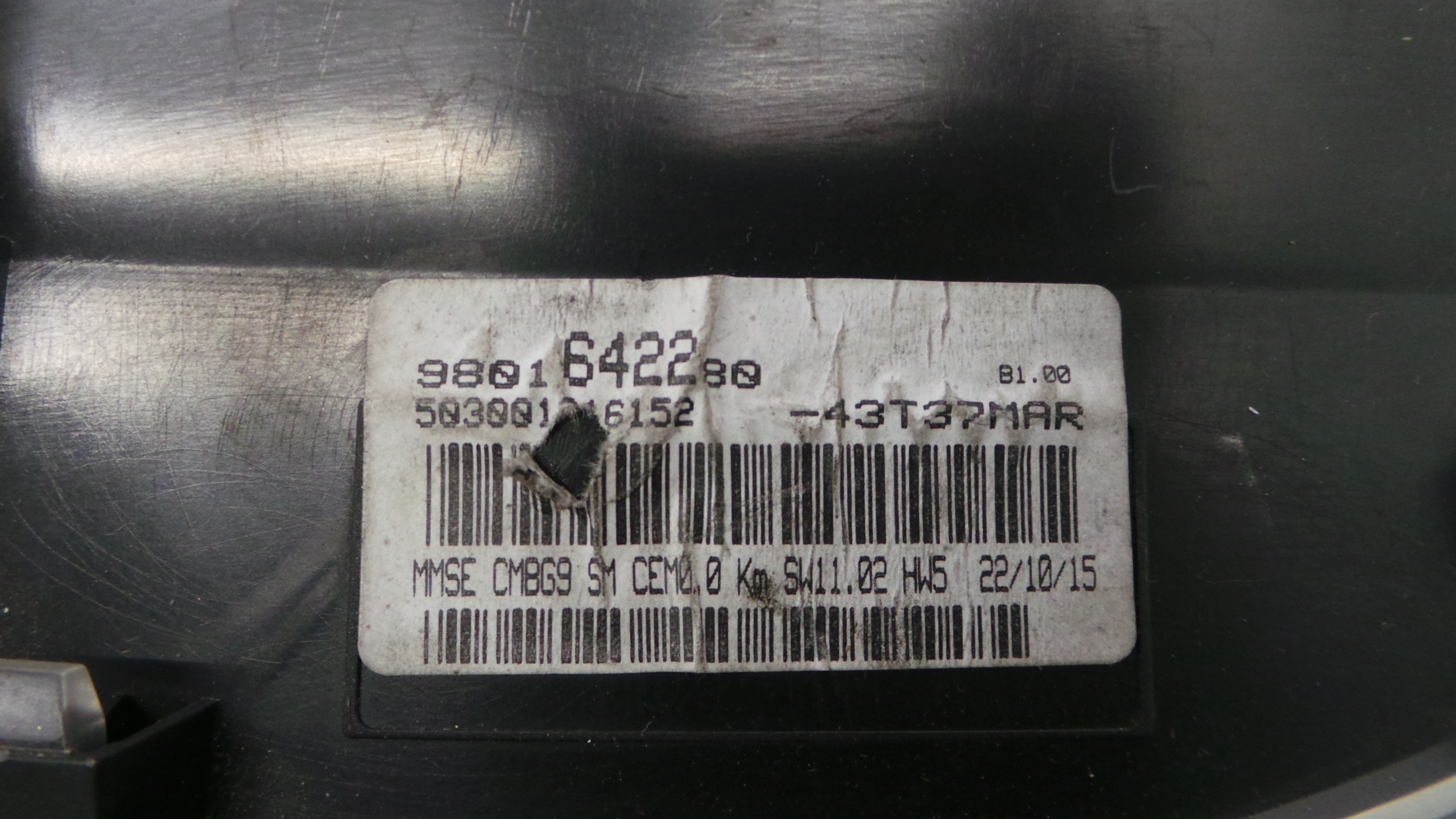 Quadrante 9801642280 - CITROËN BERLINGO / BERLINGO FIRST Veículo multiuso (MF_, GJK_, GFK_)-36455033