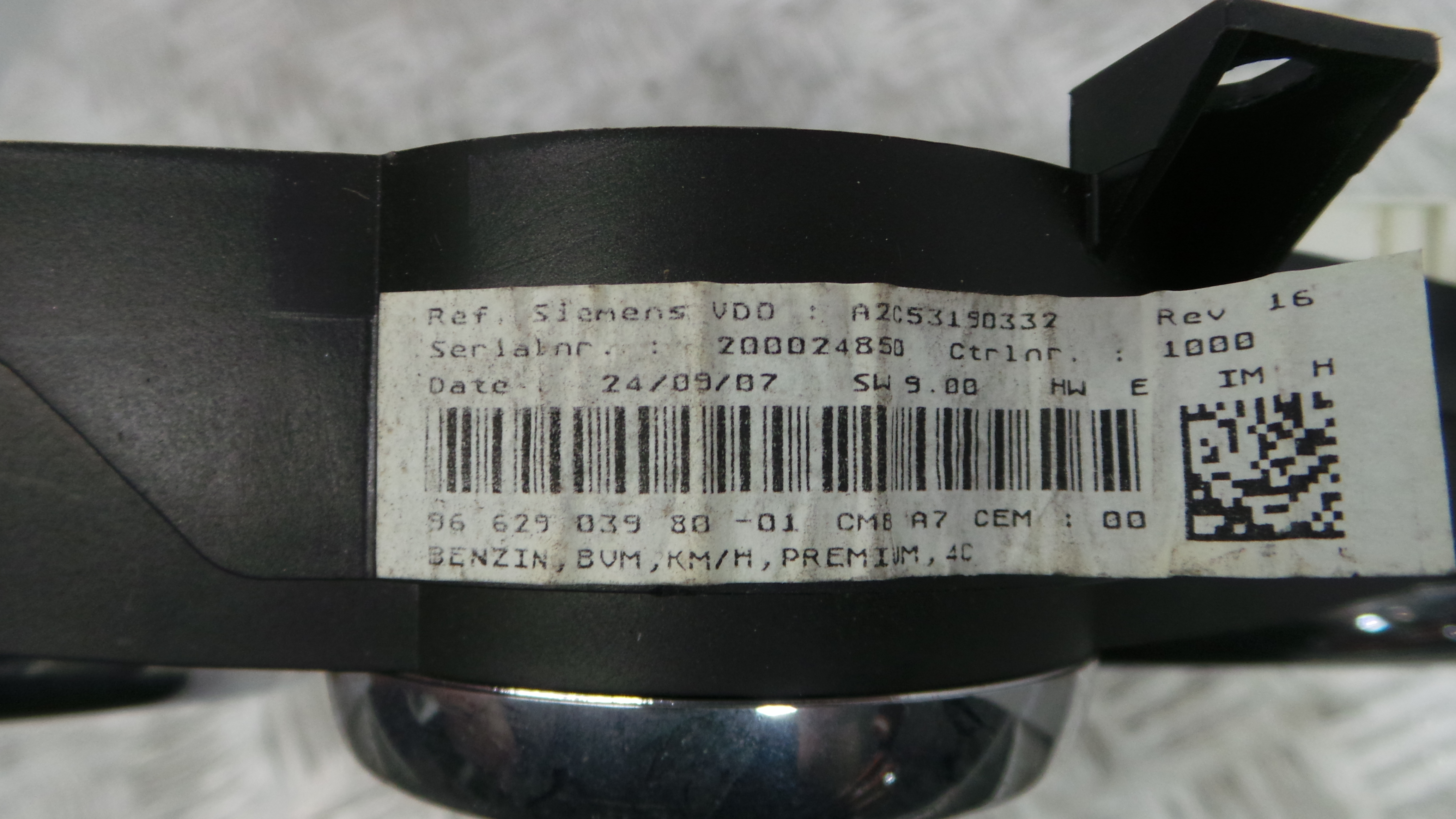 Quadrante 9662903980 - PEUGEOT 207 (WA_, WC_), 207/207+ (WA_, WC_)-36455071