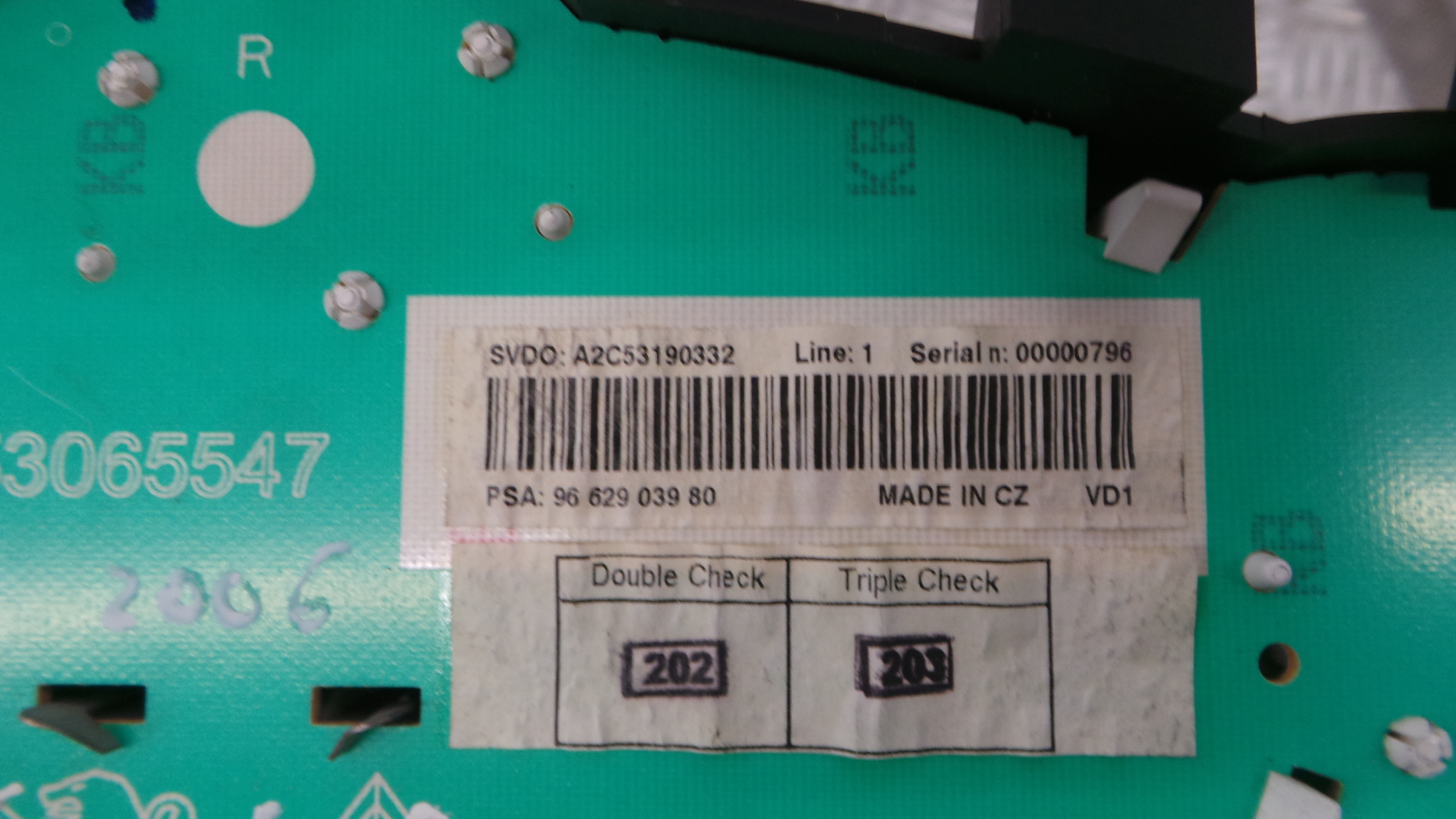 Quadrante 9662903980 - PEUGEOT 207 (WA_, WC_), 207/207+ (WA_, WC_)-36455128