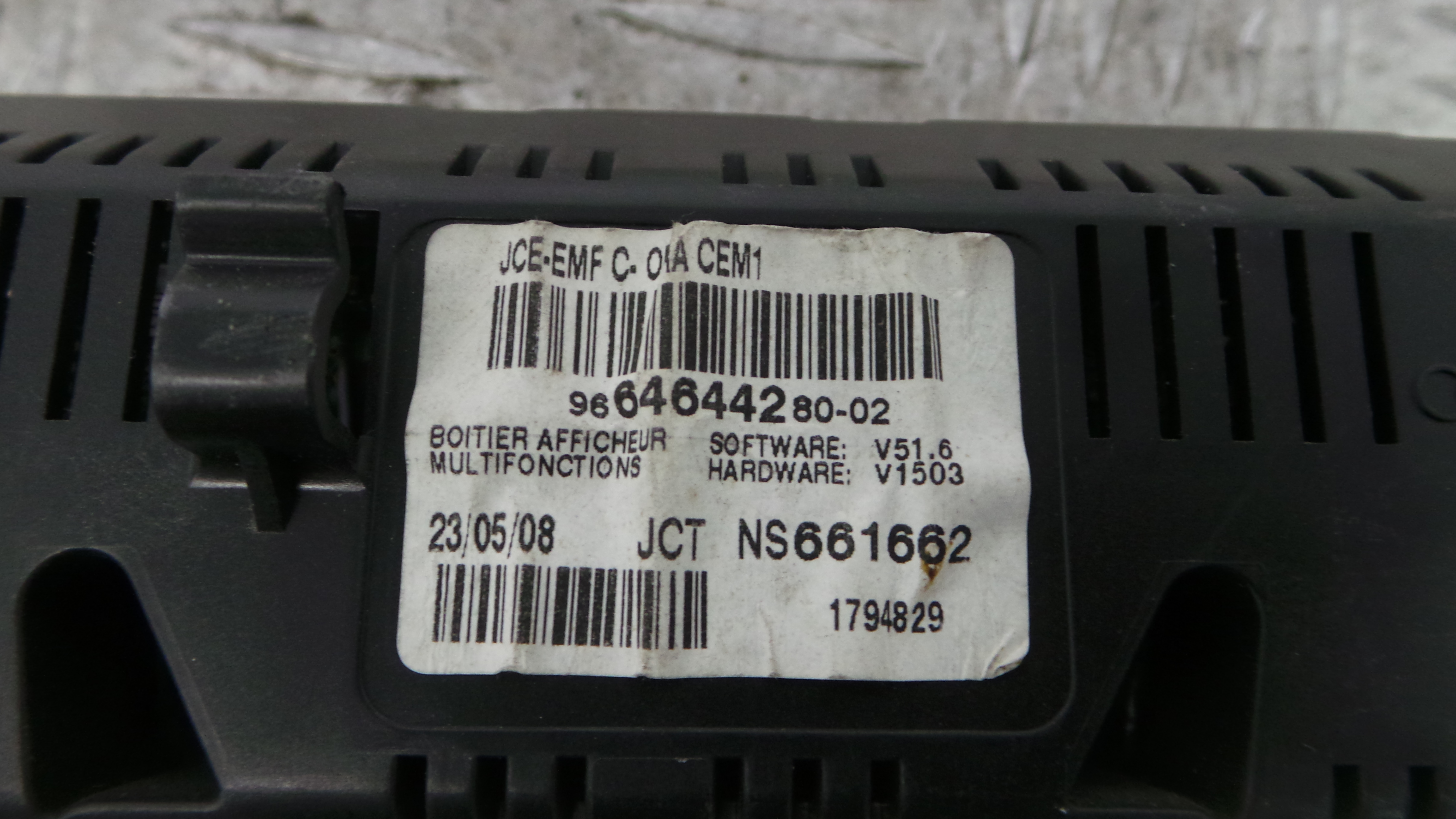 Display 9664644280 - PEUGEOT 207 (WA_, WC_), 207/207+ (WA_, WC_)-36458886