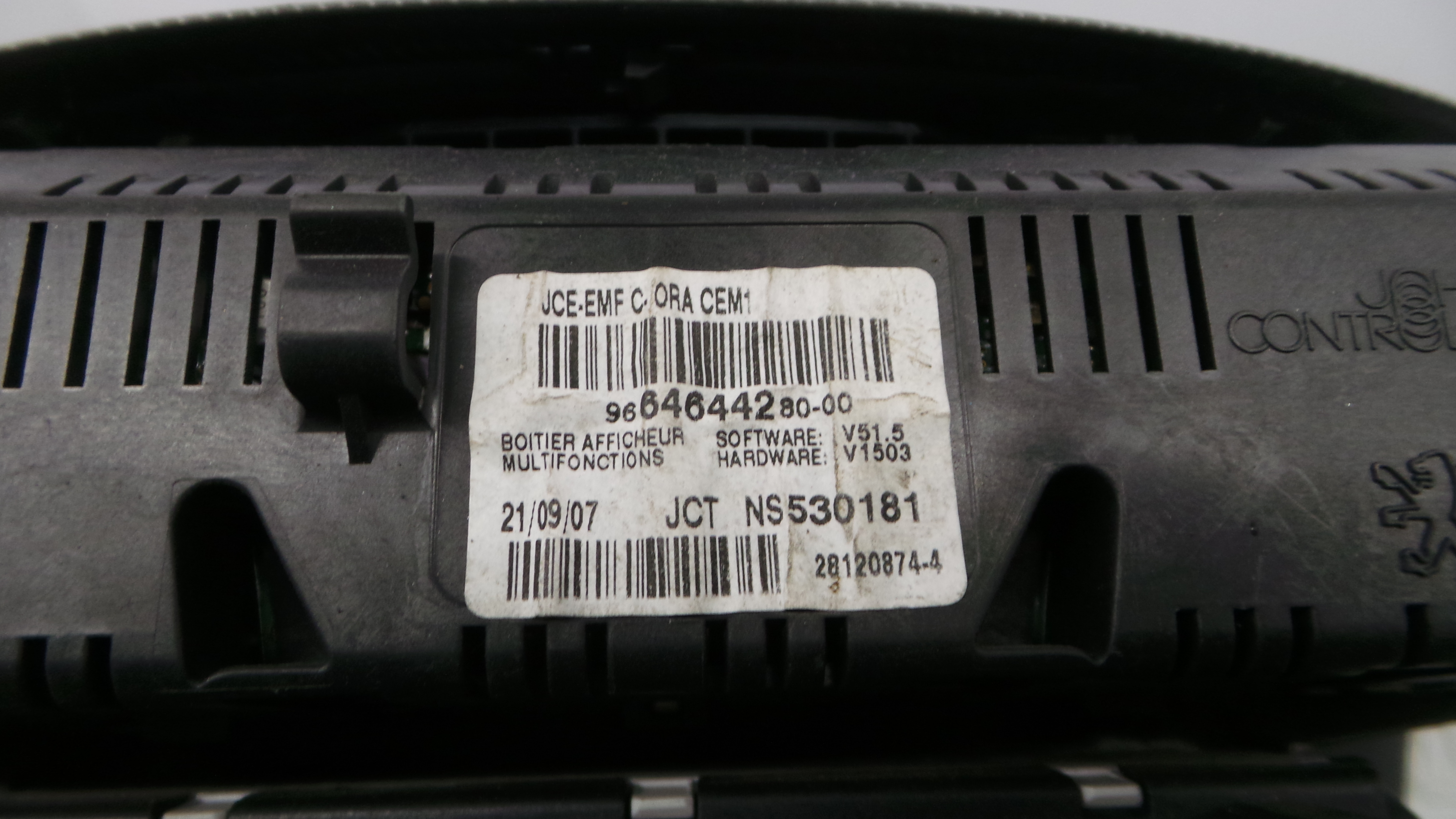 Consola central Tablier 9656992377 - PEUGEOT 207 (WA_, WC_), 207/207+ (WA_, WC_)-36462025