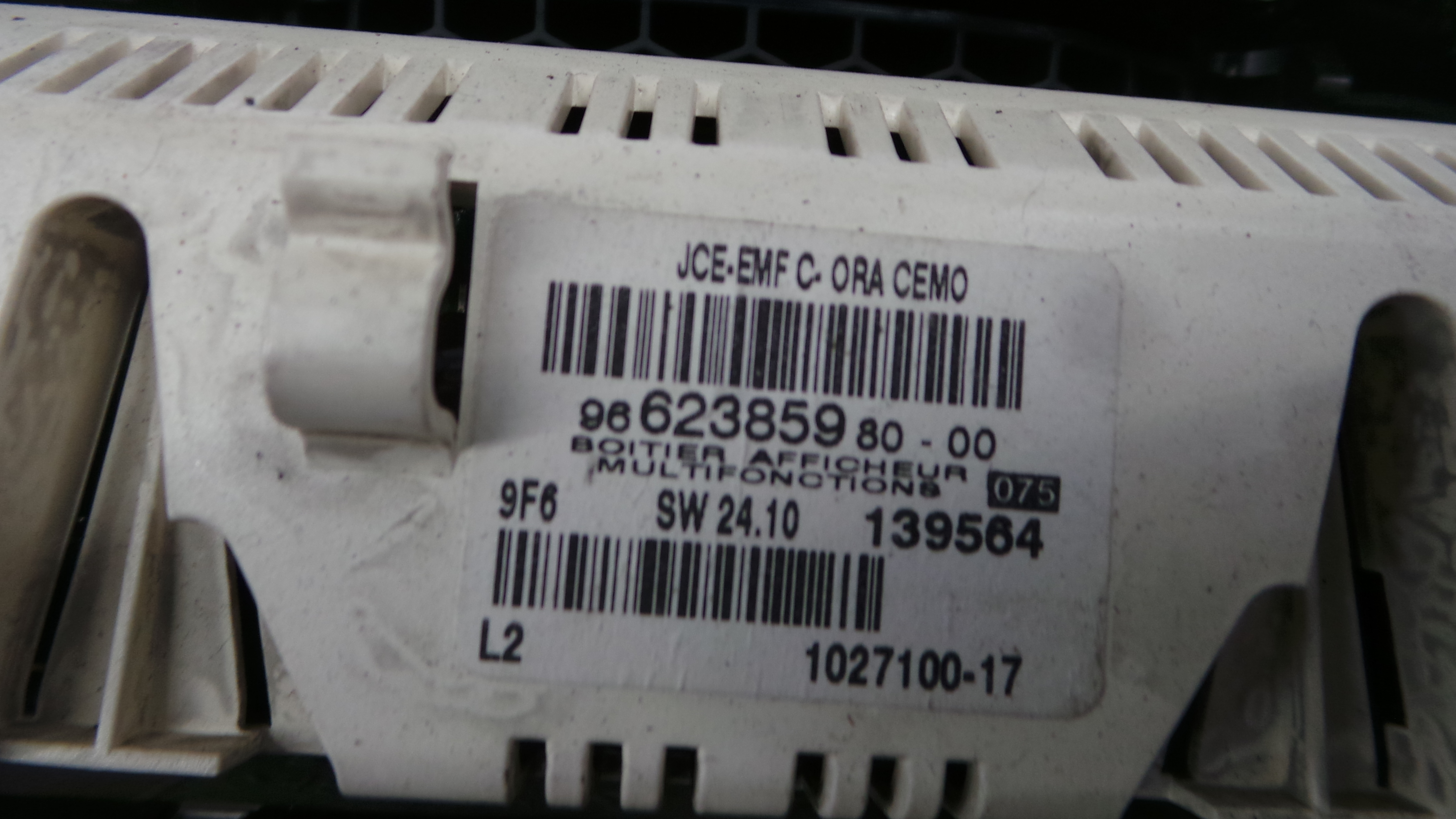 Consola central Tablier 9656992377 - PEUGEOT 207 (WA_, WC_), 207/207+ (WA_, WC_)-36462042