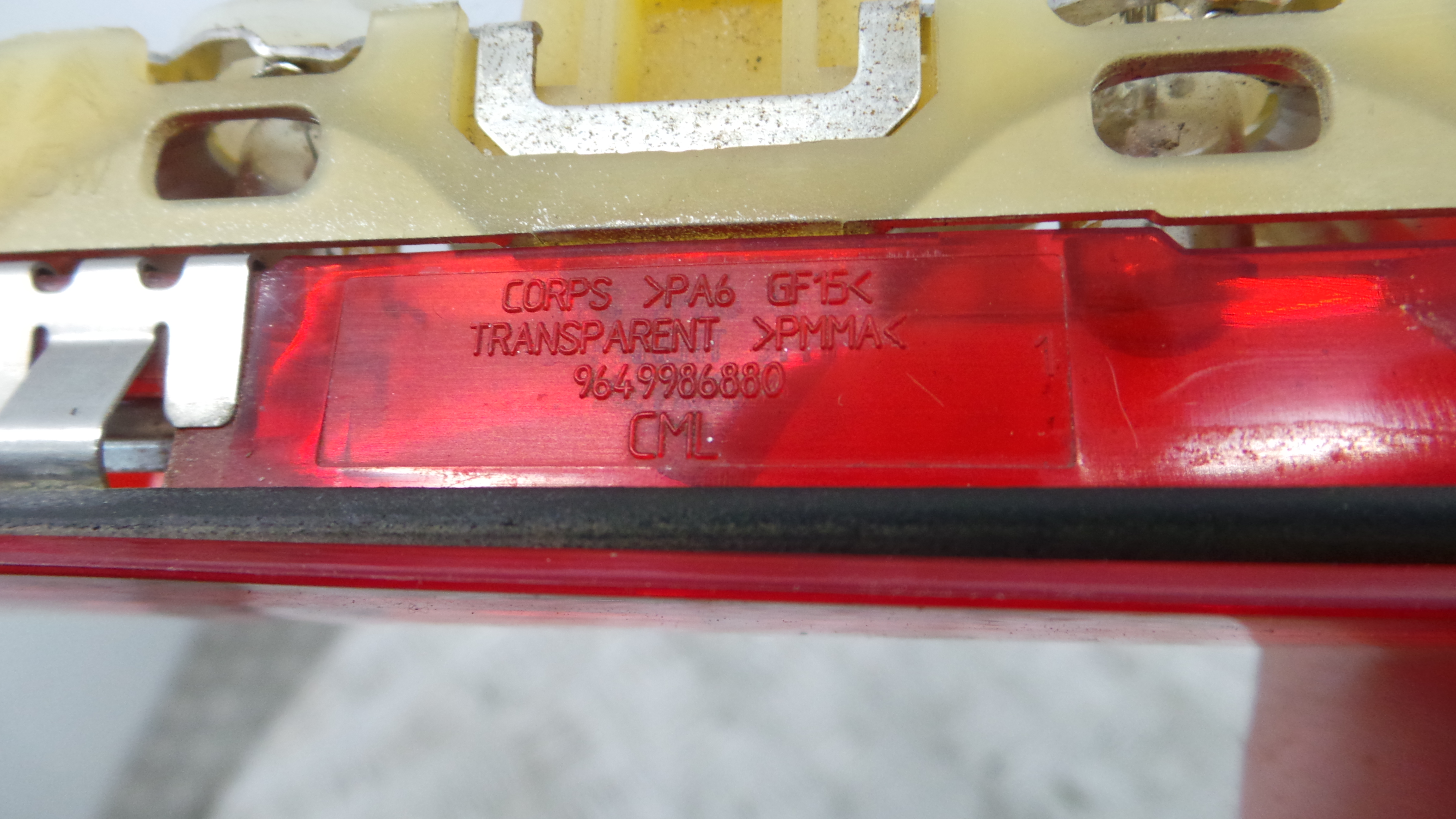 Farolim Stop Central / Luz de Stop Adicional 9649986880 - PEUGEOT 207 (WA_, WC_), 207/207+ (WA_, WC_-36505765