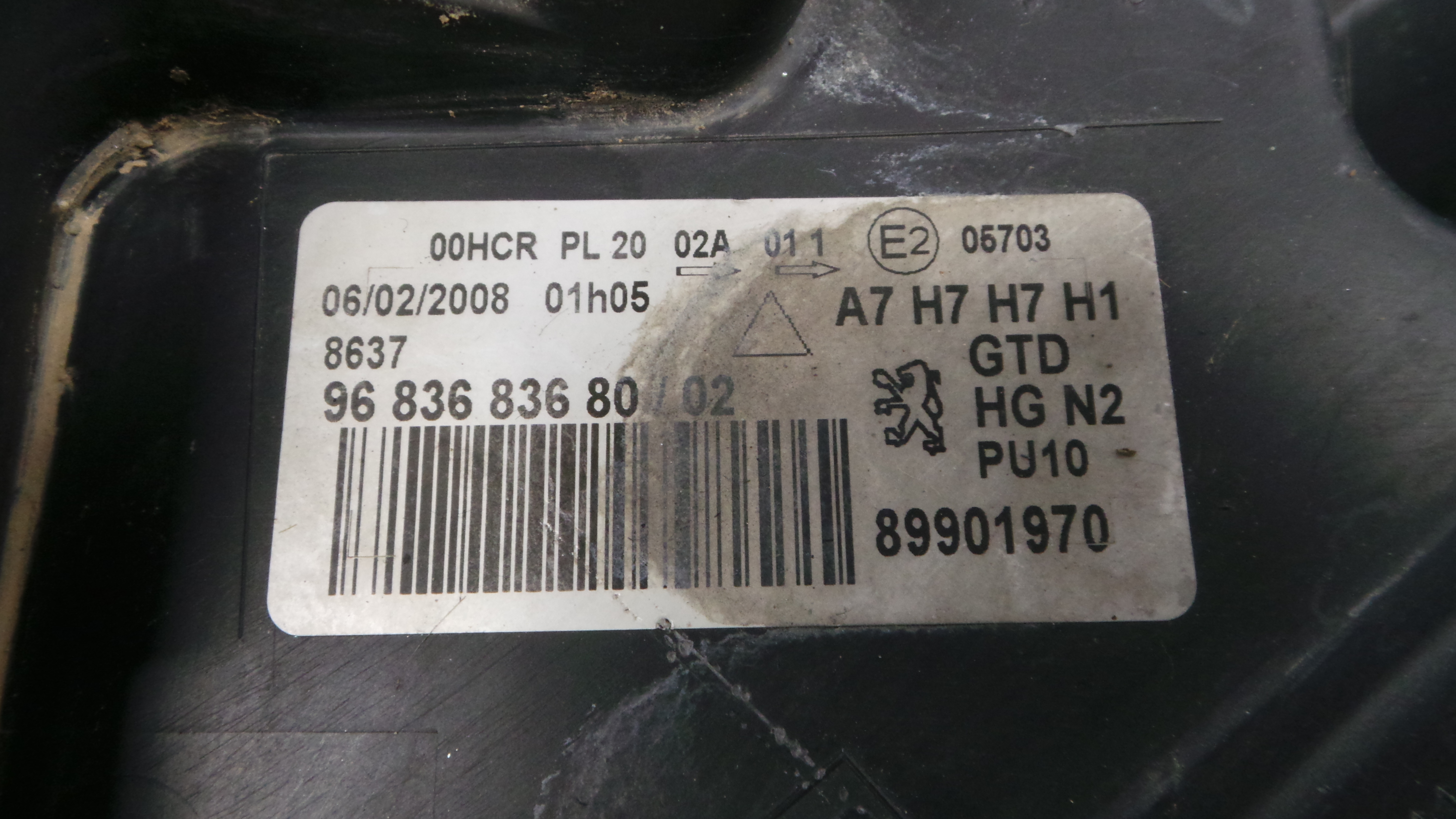 Ótica Esq 9683683680 - PEUGEOT 207 (WA_, WC_), 207/207+ (WA_, WC_)-36508788