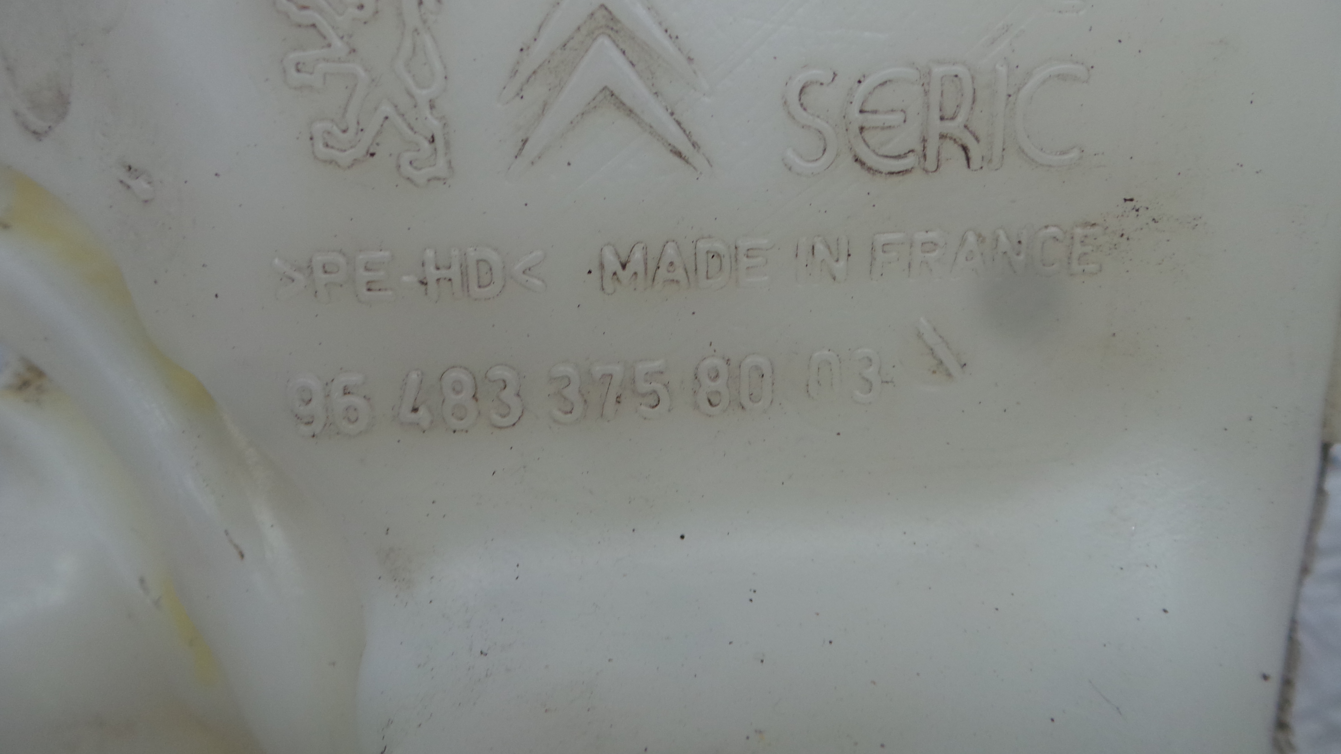 Deposito Reservatório Limpa Vidros Para Brisas 964833758003 - PEUGEOT 207 (WA_, WC_), 207/207+ (WA_-36525624