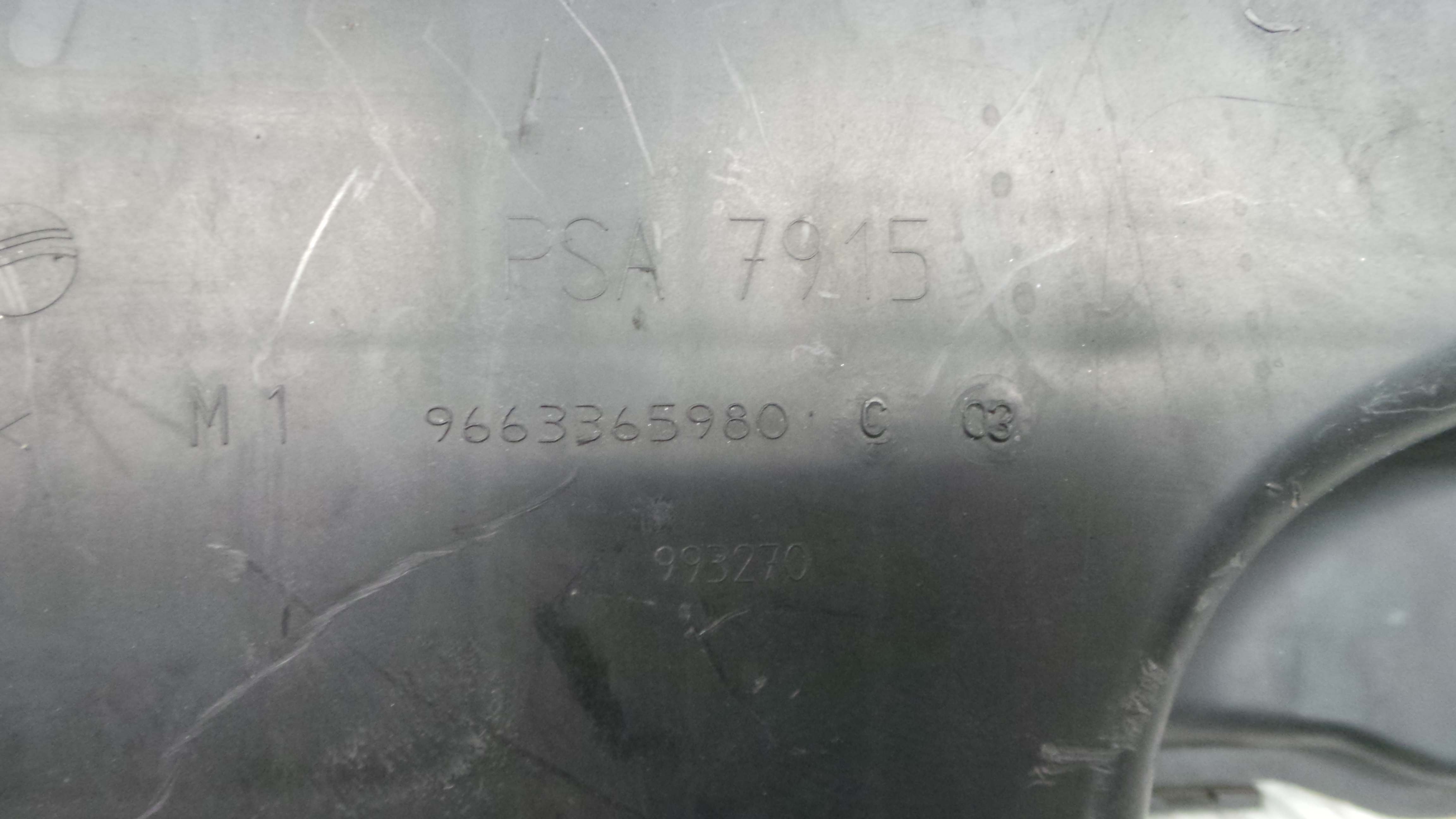 Caixa Filtro de Ar  9663365980 - PEUGEOT 207 (WA_, WC_), 207/207+ (WA_, WC_)-36528228