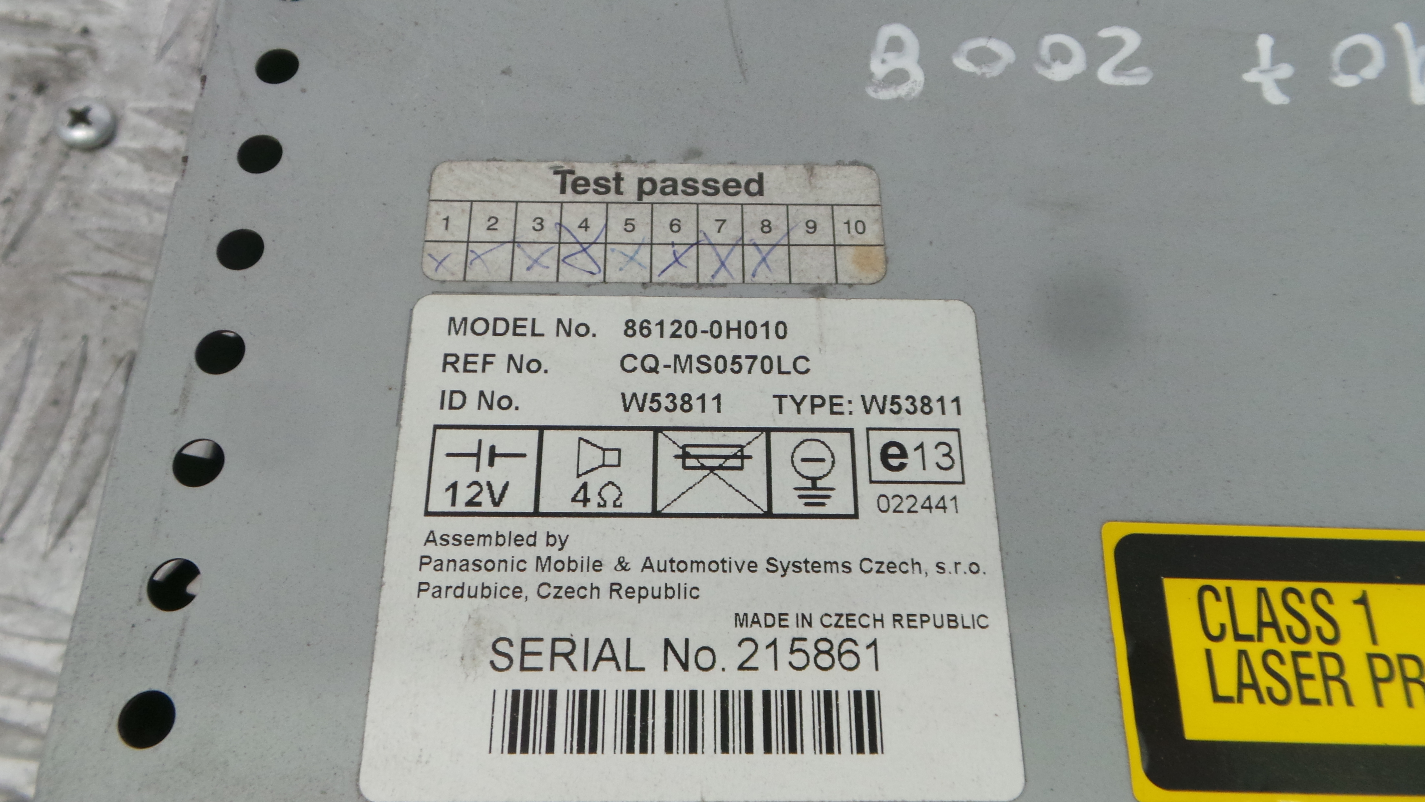 Auto-rádios 86120-0H010 - PEUGEOT 107 (PM_, PN_)-36537635