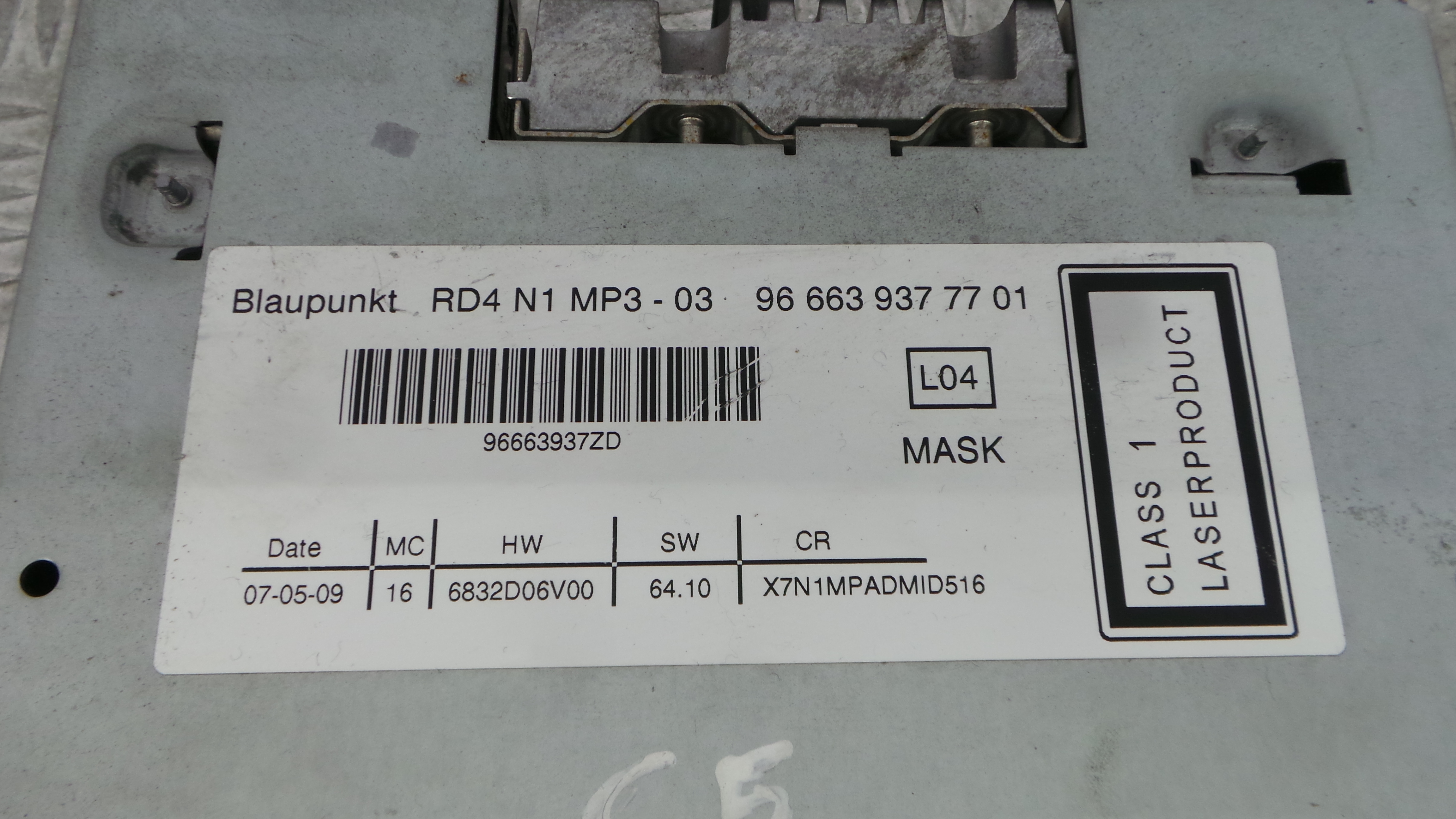 Auto-rádios 966639377701 - CITROËN C5 III (RD_)-36537778