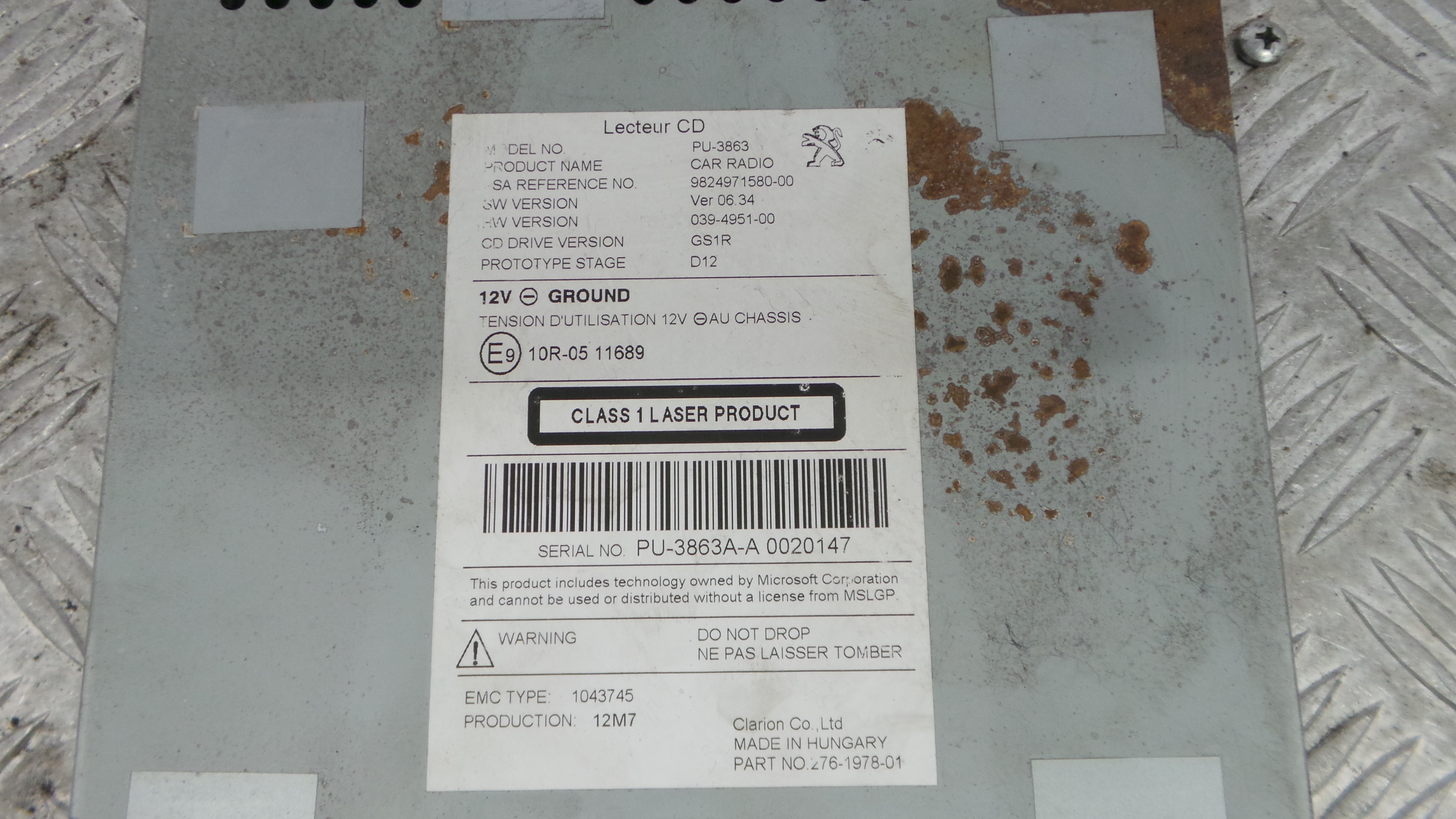 Auto-rádios 9810475880 - PEUGEOT 308 II (LB_, LP_, LW_, LH_, L3_)-36537839