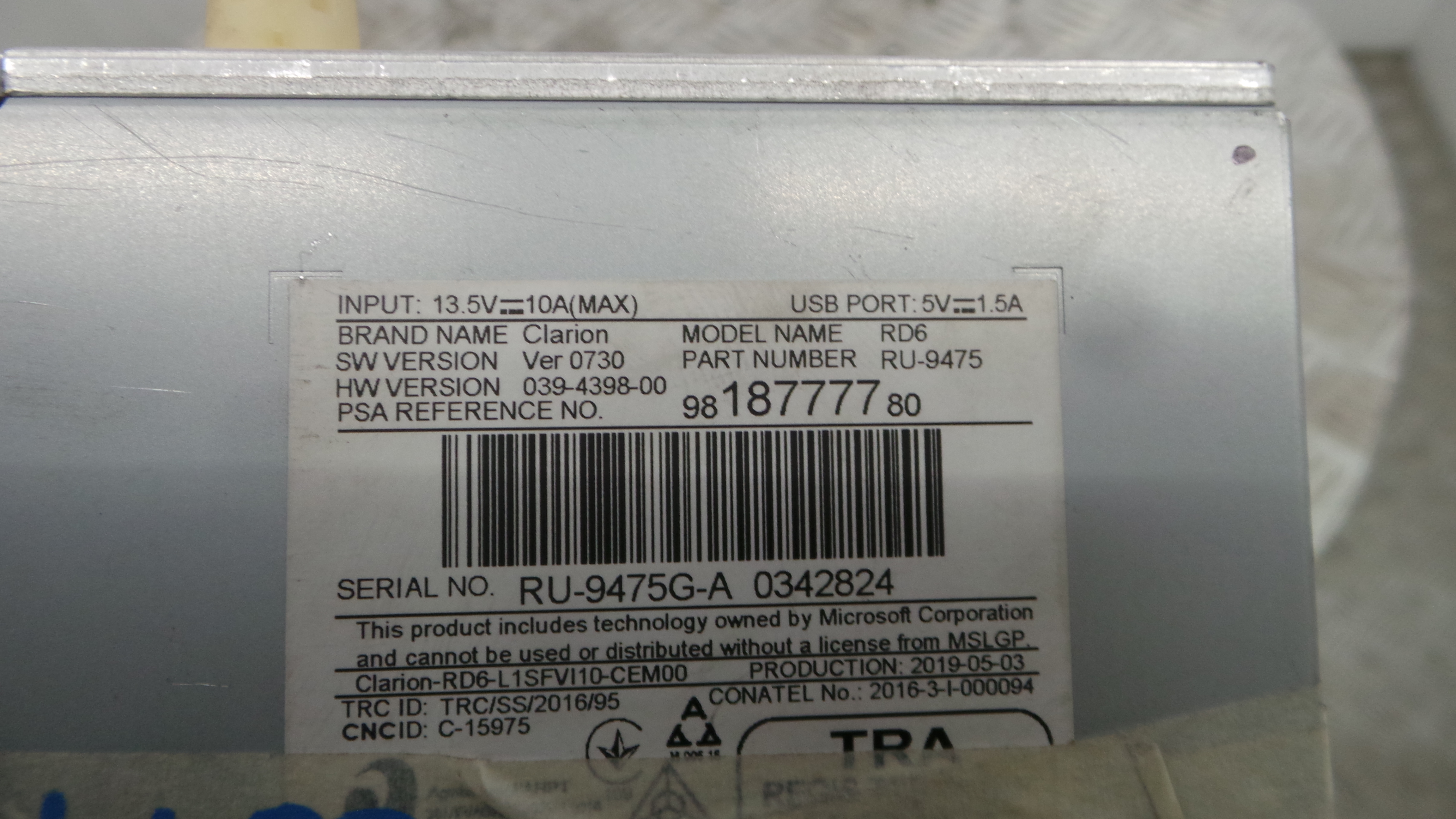 Auto-rádios 9818777780 - OPEL COMBO Caixa/monovolume (K9)-36537971