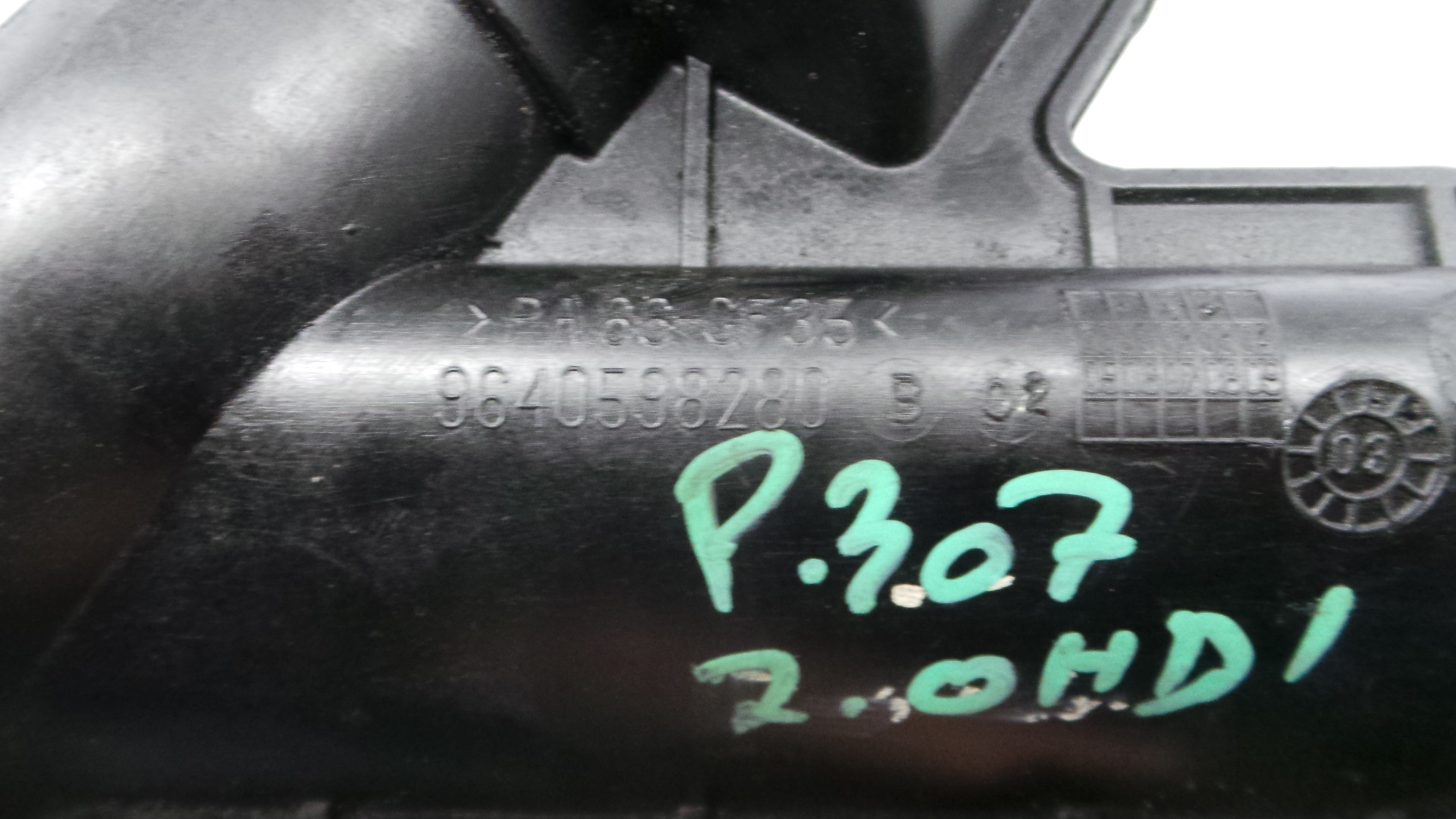 Tubo Intercooler 9640598280 - PEUGEOT 307 (3A/C)-36552228