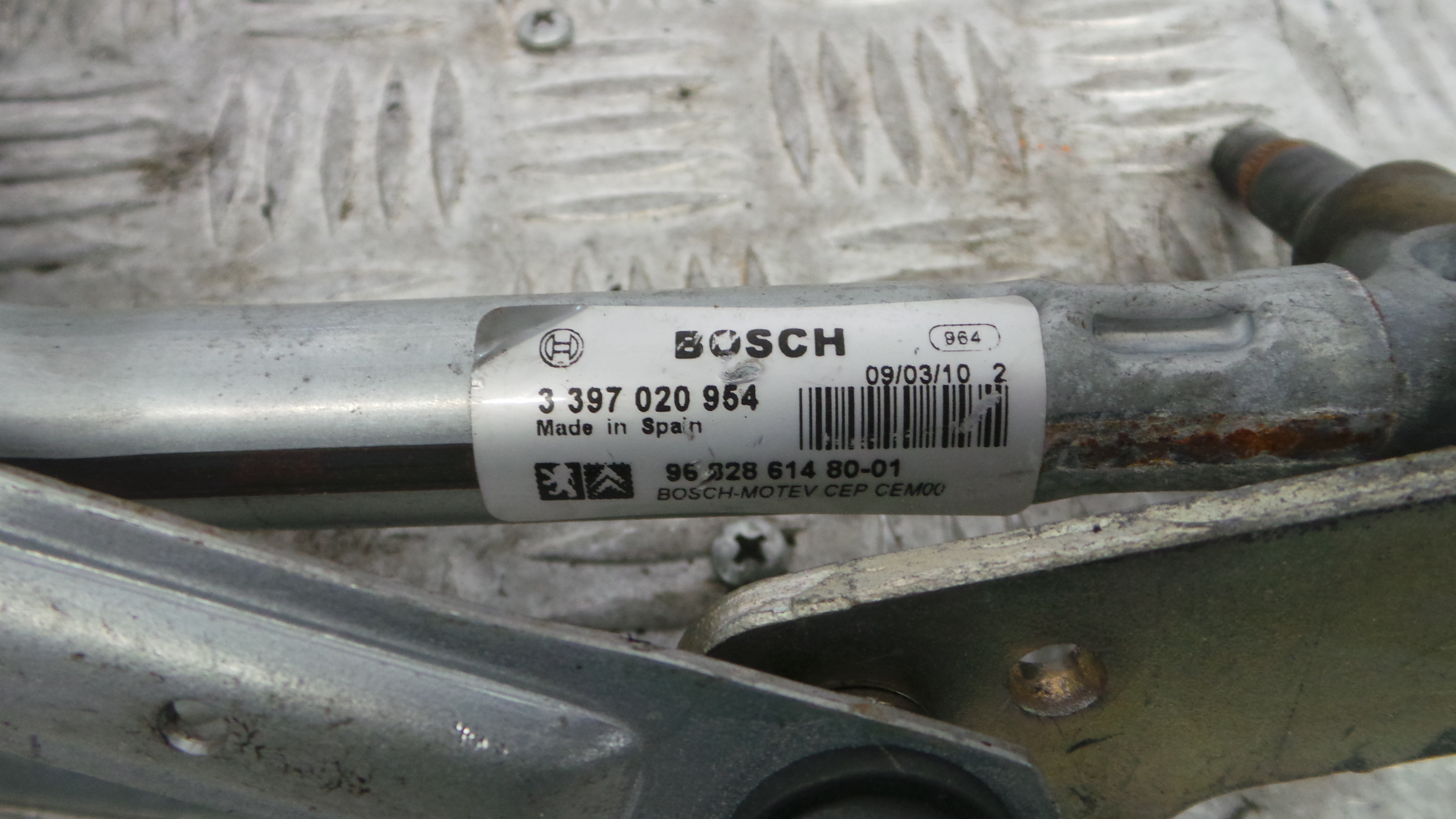 Motor Limpa Vidros Frente 9682861480 - PEUGEOT PARTNER Caixa/monovolume-36562252