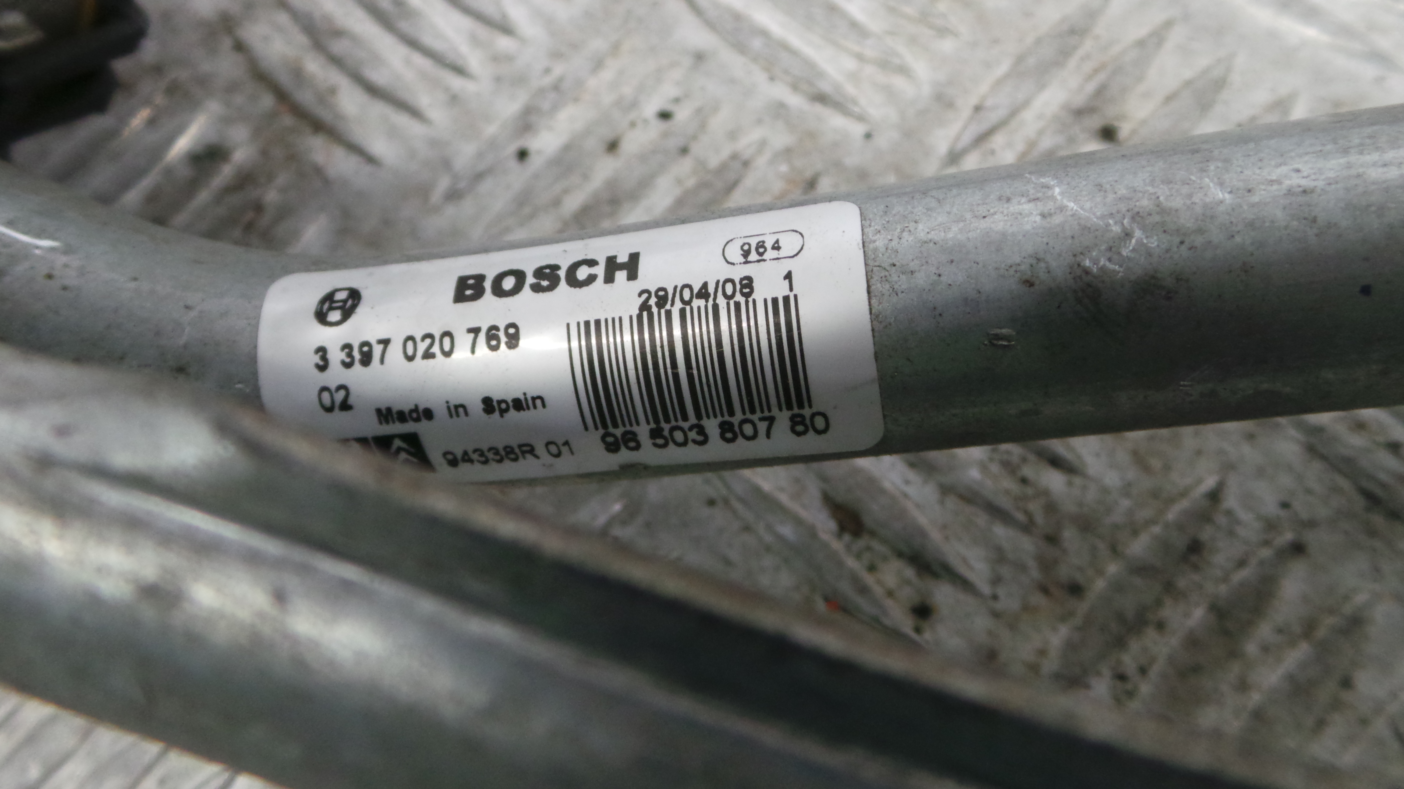 Motor Limpa Vidros Frente  9650380780 - PEUGEOT 207 (WA_, WC_), 207/207+ (WA_, WC_)-36563001