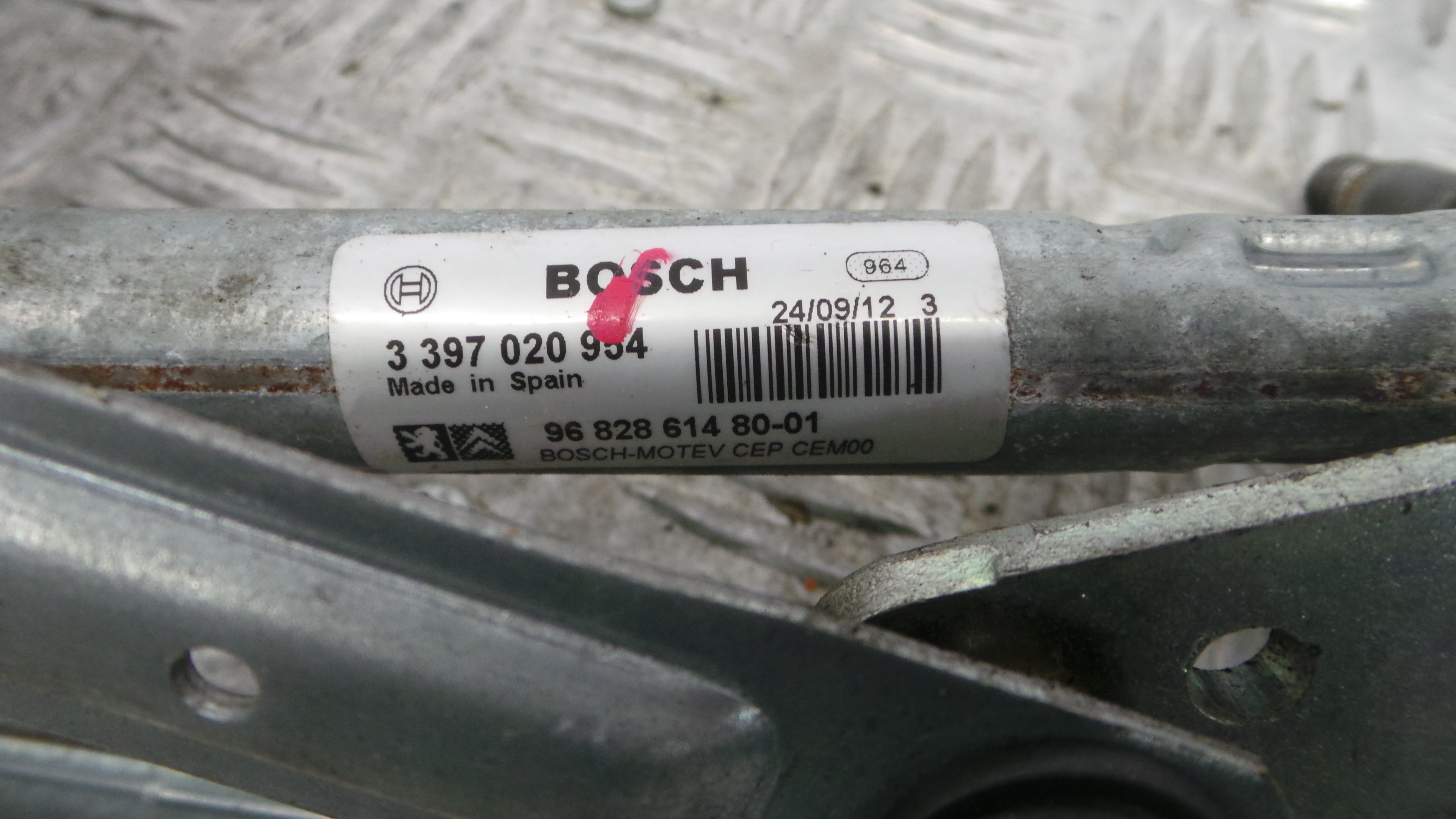 Motor Limpa Vidros Frente  9682861480 - PEUGEOT PARTNER Caixa/monovolume-36563005